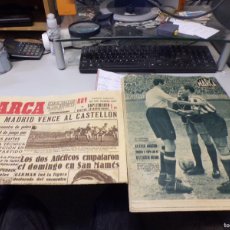 Coleccionismo deportivo: PERIODICO MARCA CON SUPLEMENTO FUTBOL MADRID BILBAO ATLETICO BARCELONA 8 FEBRERO 1944. Lote 400618294