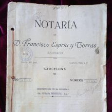 Coleccionismo deportivo: DOCUMENTOS DE CONSTITUCIÓN DEL PERIÓDICO LA JORNADA DEPORTIVA S.A. 1924-1925. Lote 402226729