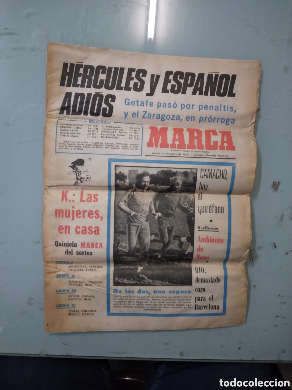 Sports collectibles: Diario Marca, 12.01.1973