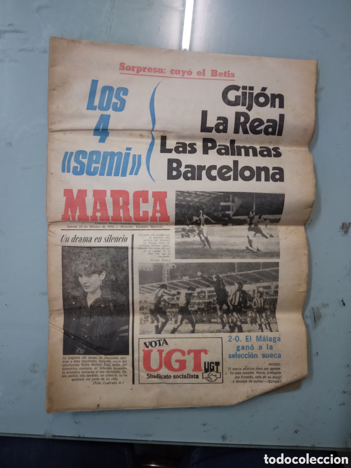 Sports collectibles: Diario Marca, 23.02.1973
