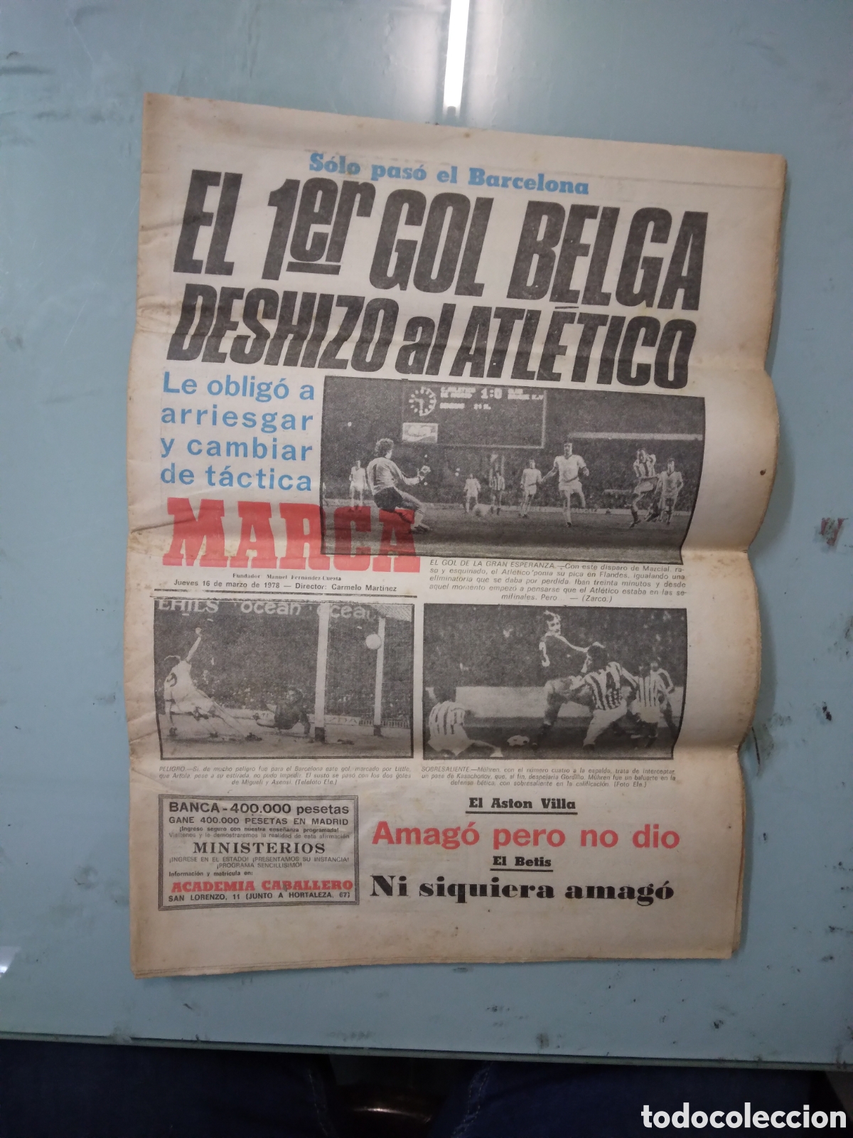 Sports collectibles: Diario Marca, 16.03.1973