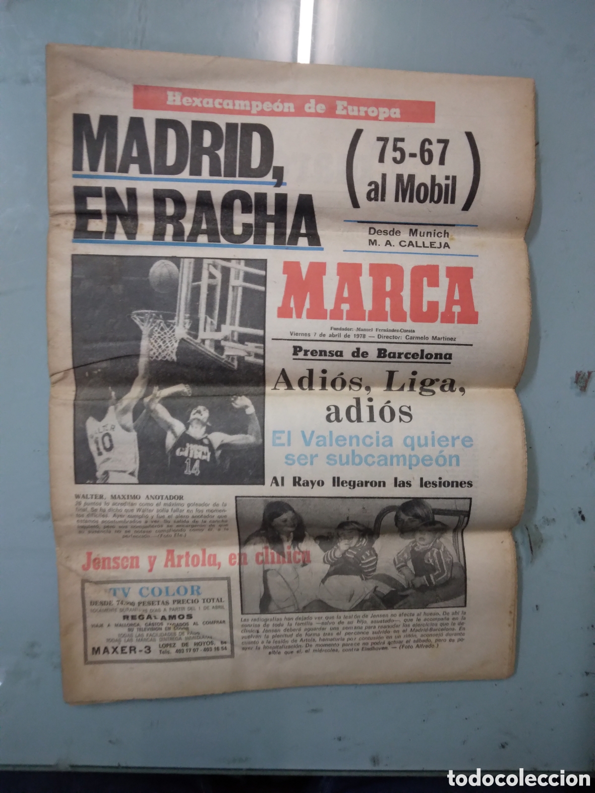 Sports collectibles: Diario Marca, 7.04.1973