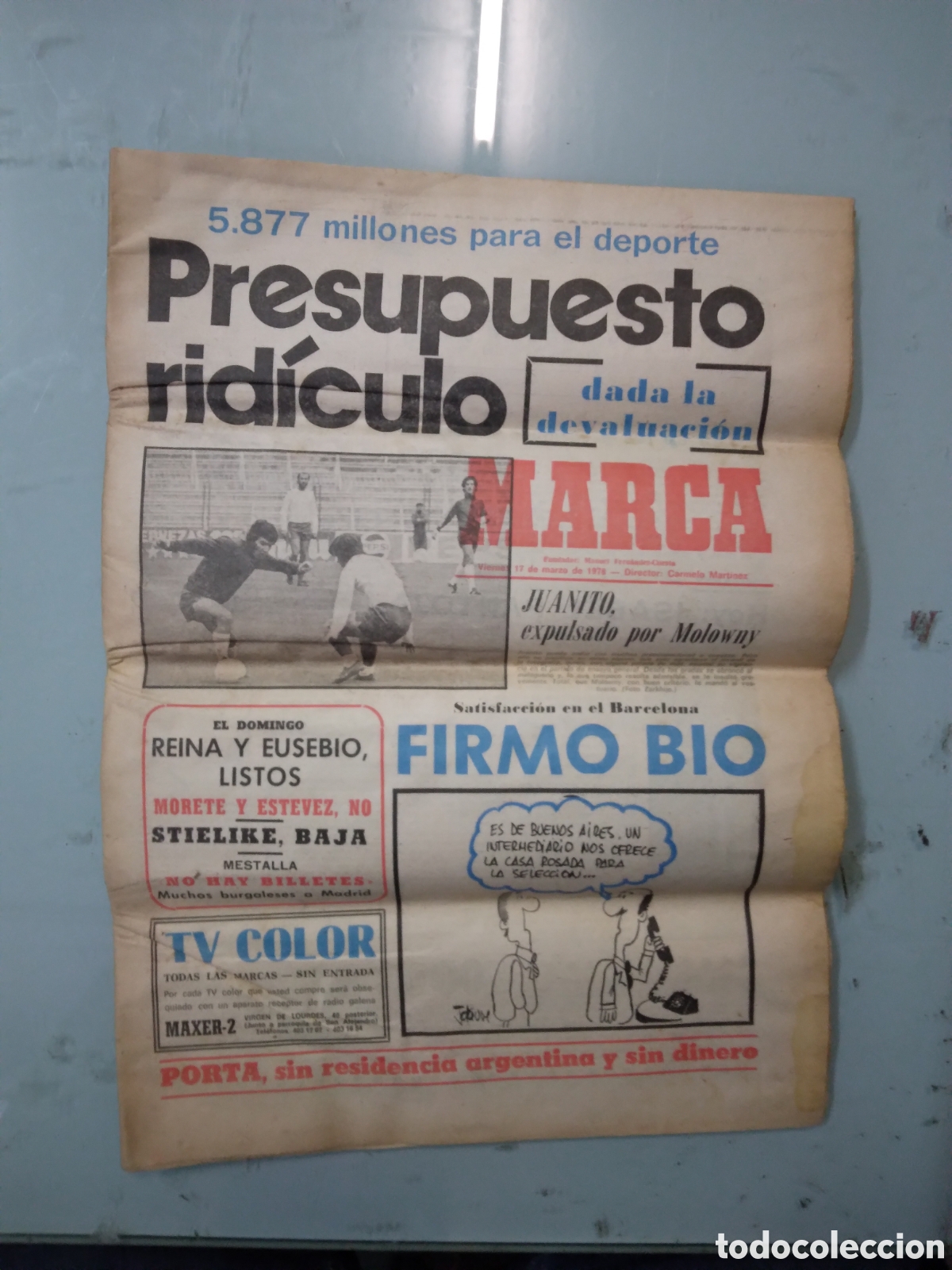 Sports collectibles: Diario Marca, 17.03.1973