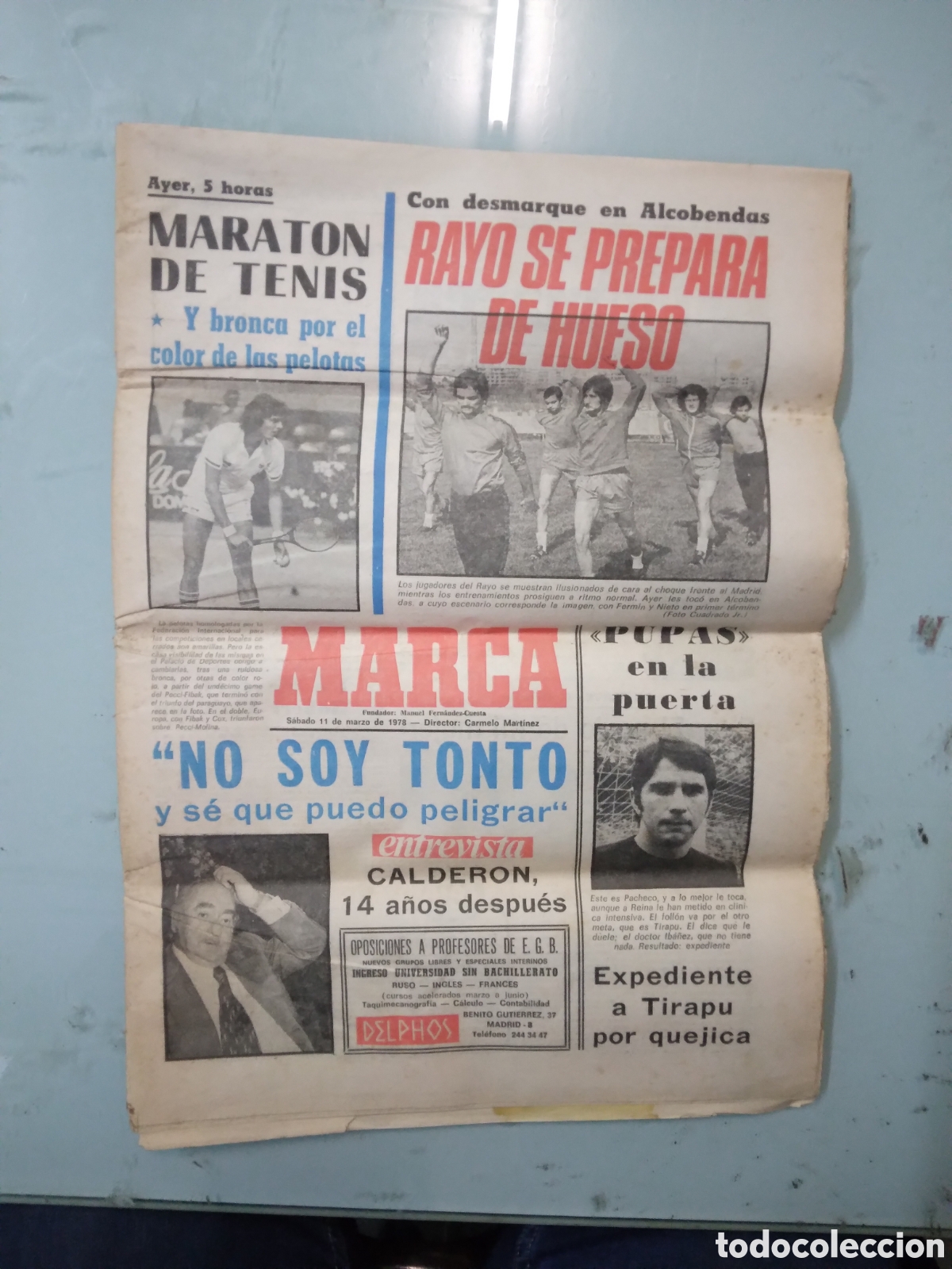 Sports collectibles: Diario Marca, 11.03.1973