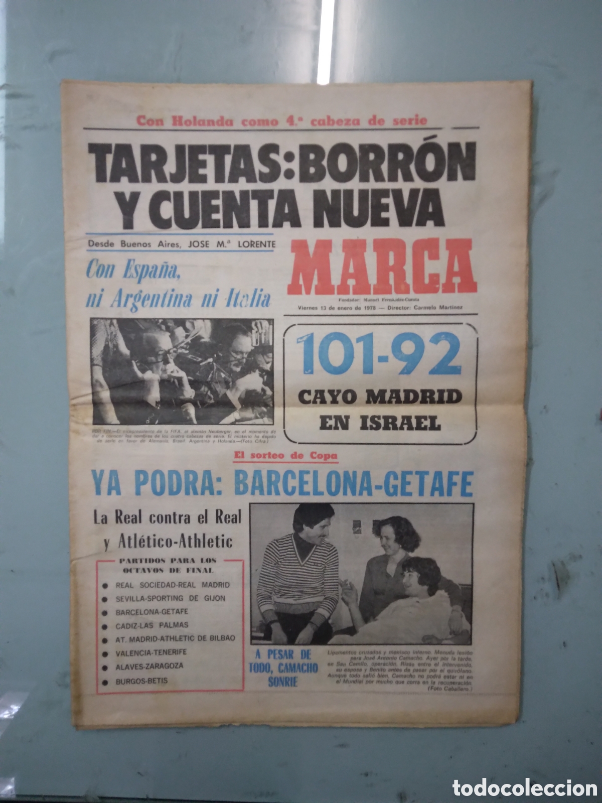 Sports collectibles: Diario Marca,13.01.1973