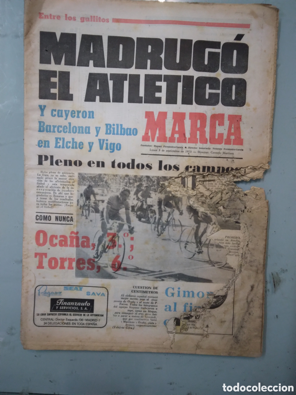 Sports collectibles: Diario Marca,03.09.1978