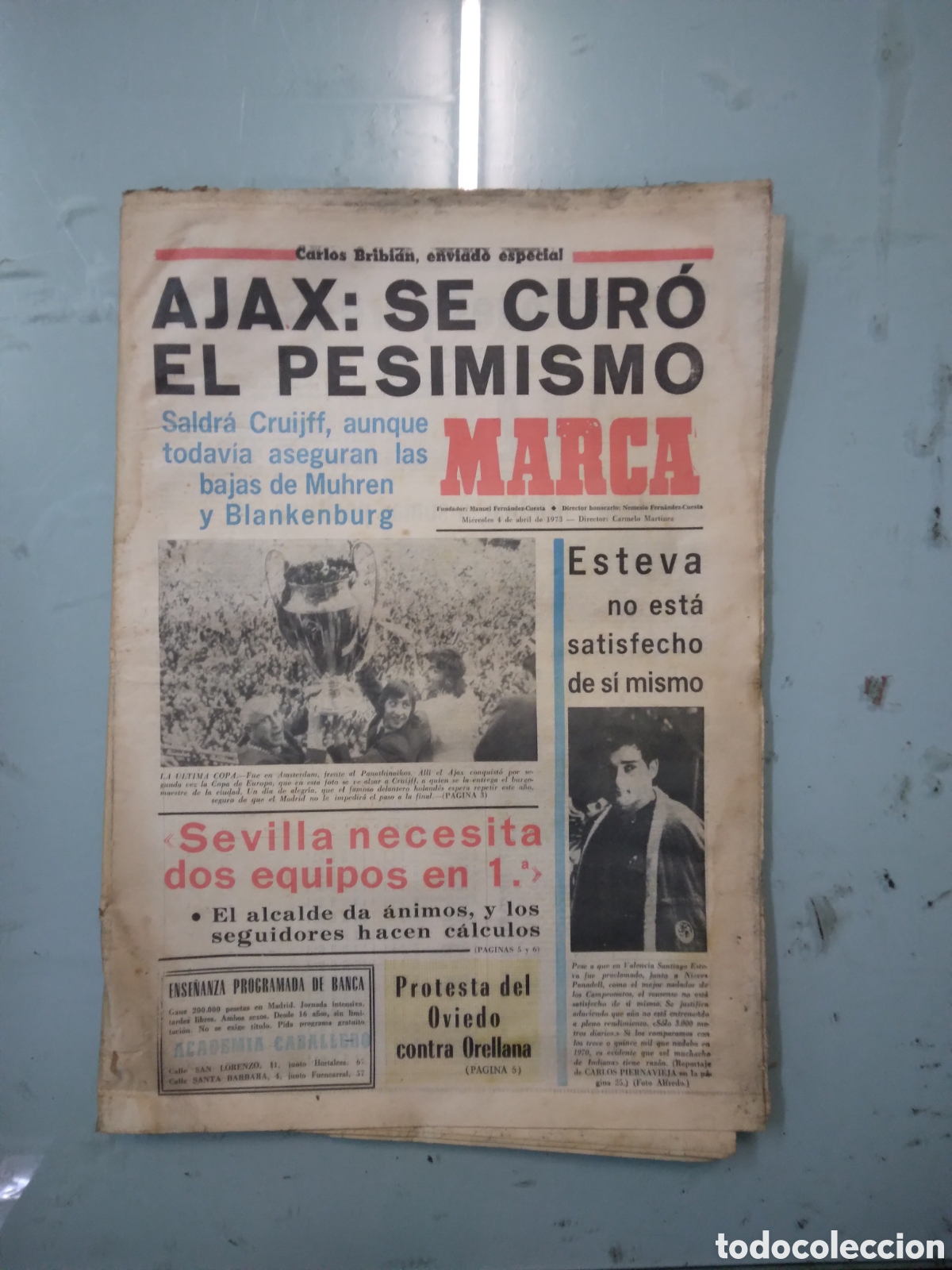 Sports collectibles: Diario Marca, 04.04.1973