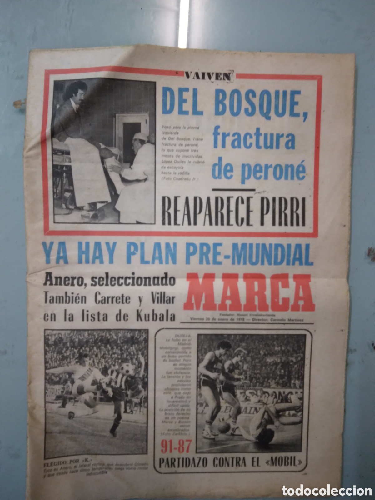 Sports collectibles: Diario Marca,20.01.1978