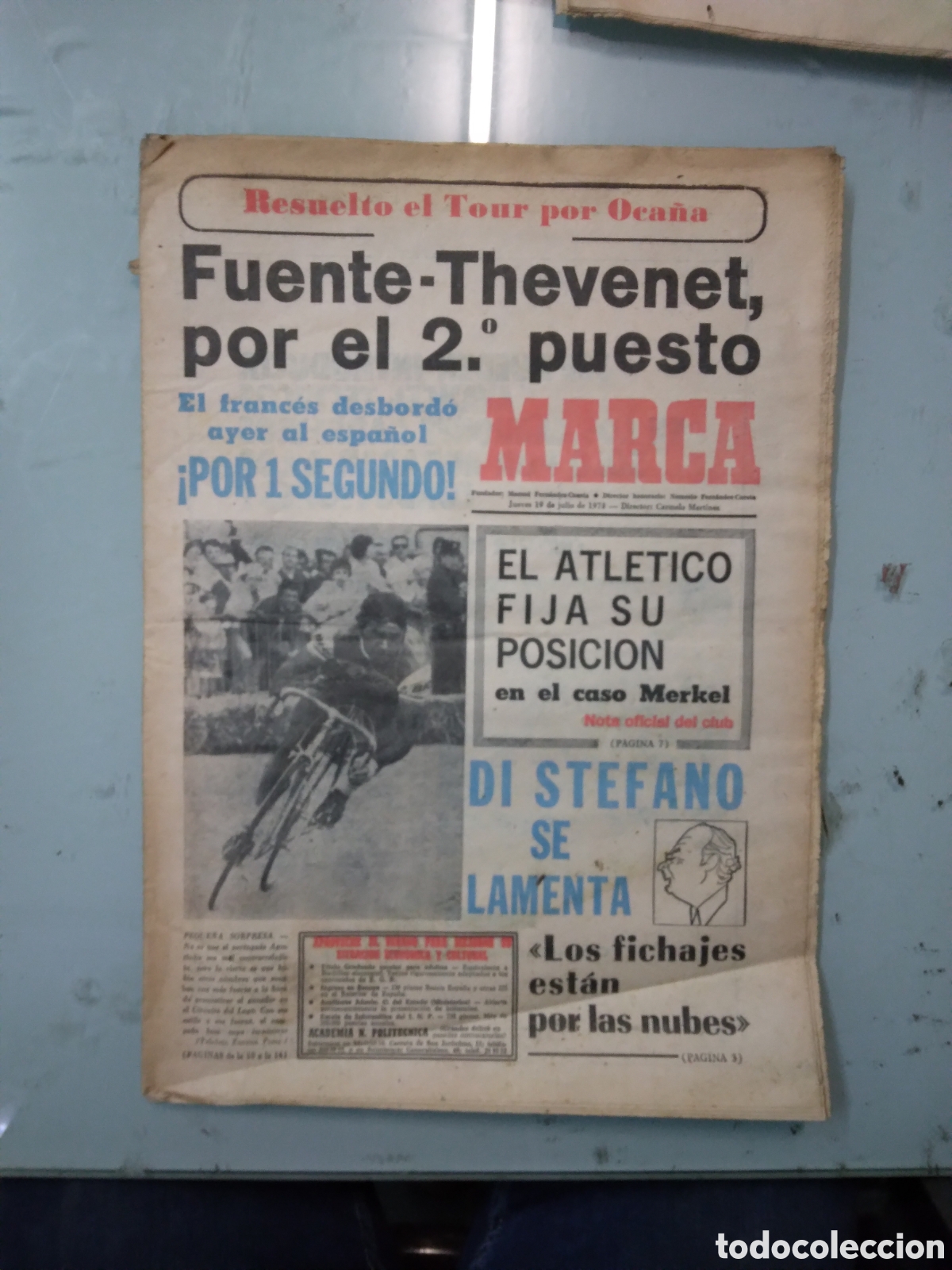 Sports collectibles: Diario Marca,19.07.1973