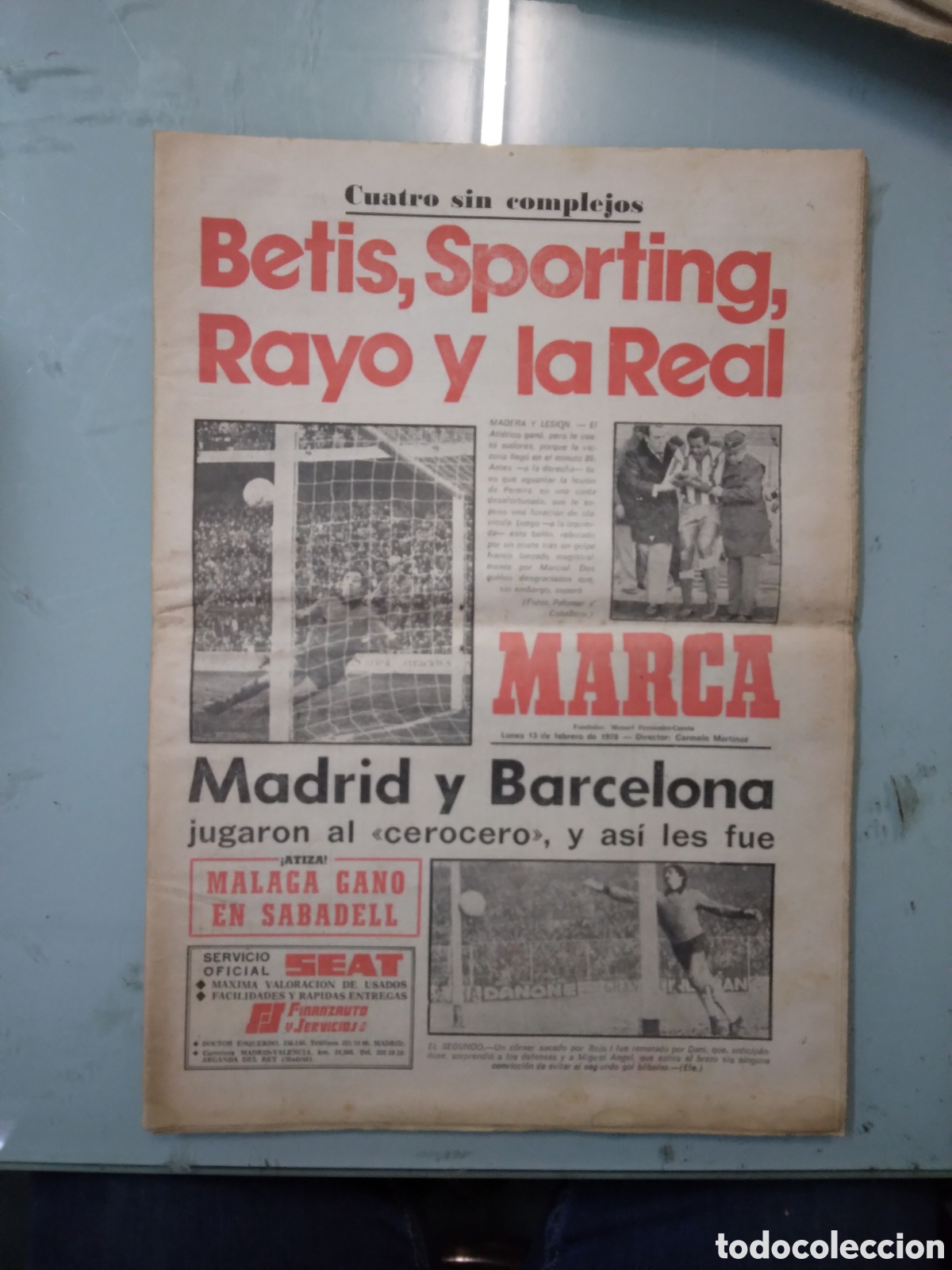 Sports collectibles: Diario Marca,13.02.1978