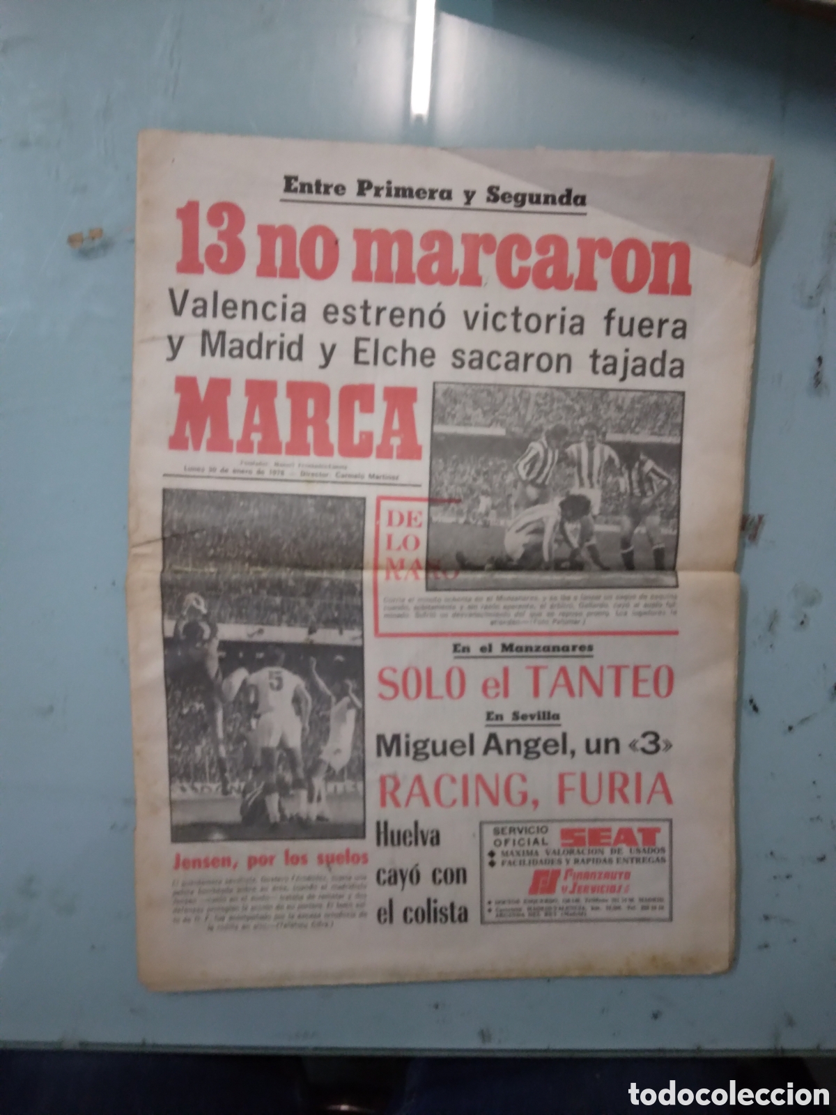 Sports collectibles: Diario Marca, 30.01.1978