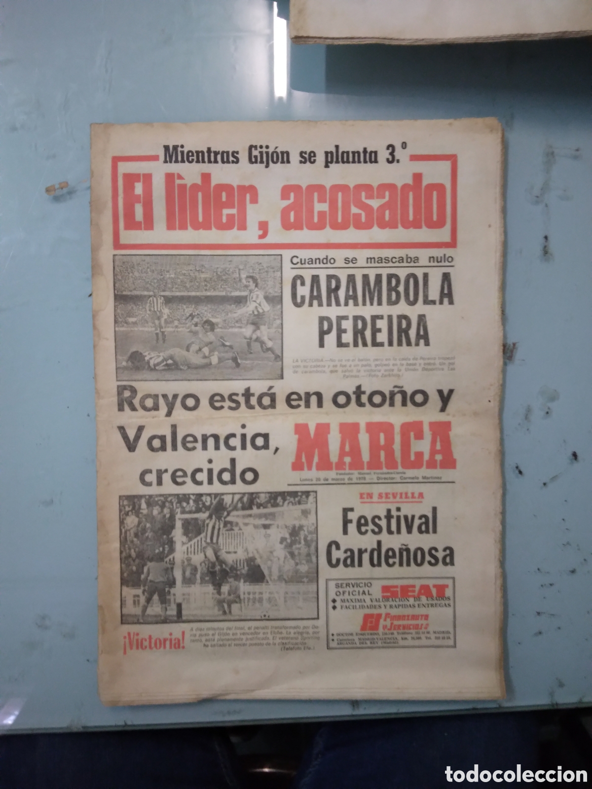 Sports collectibles: Diario Marca,20.03.1978