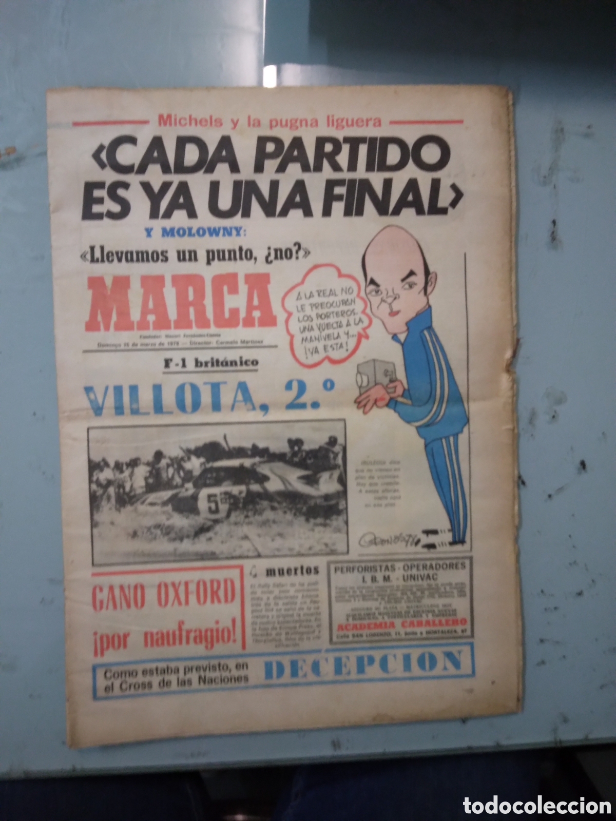 Sports collectibles: Diario Marca,26.03.1978
