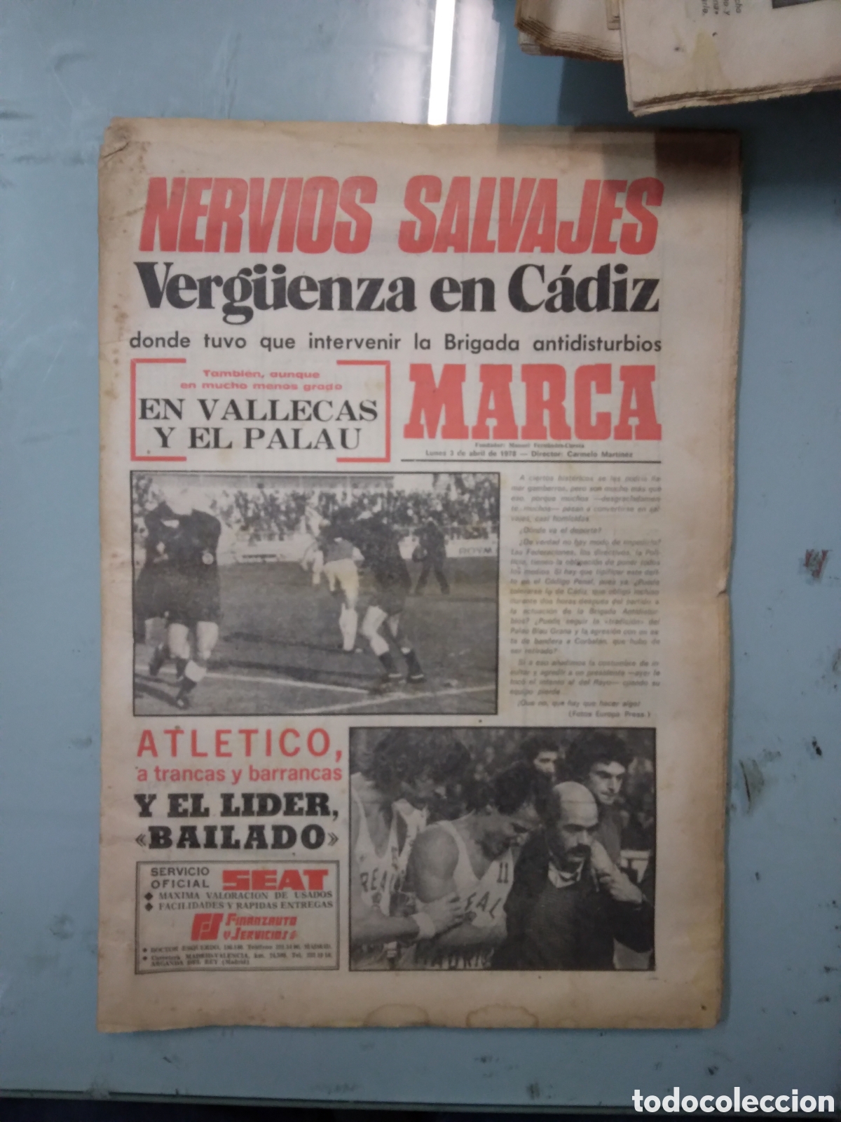 Sports collectibles: Diario Marca,03.04.1978