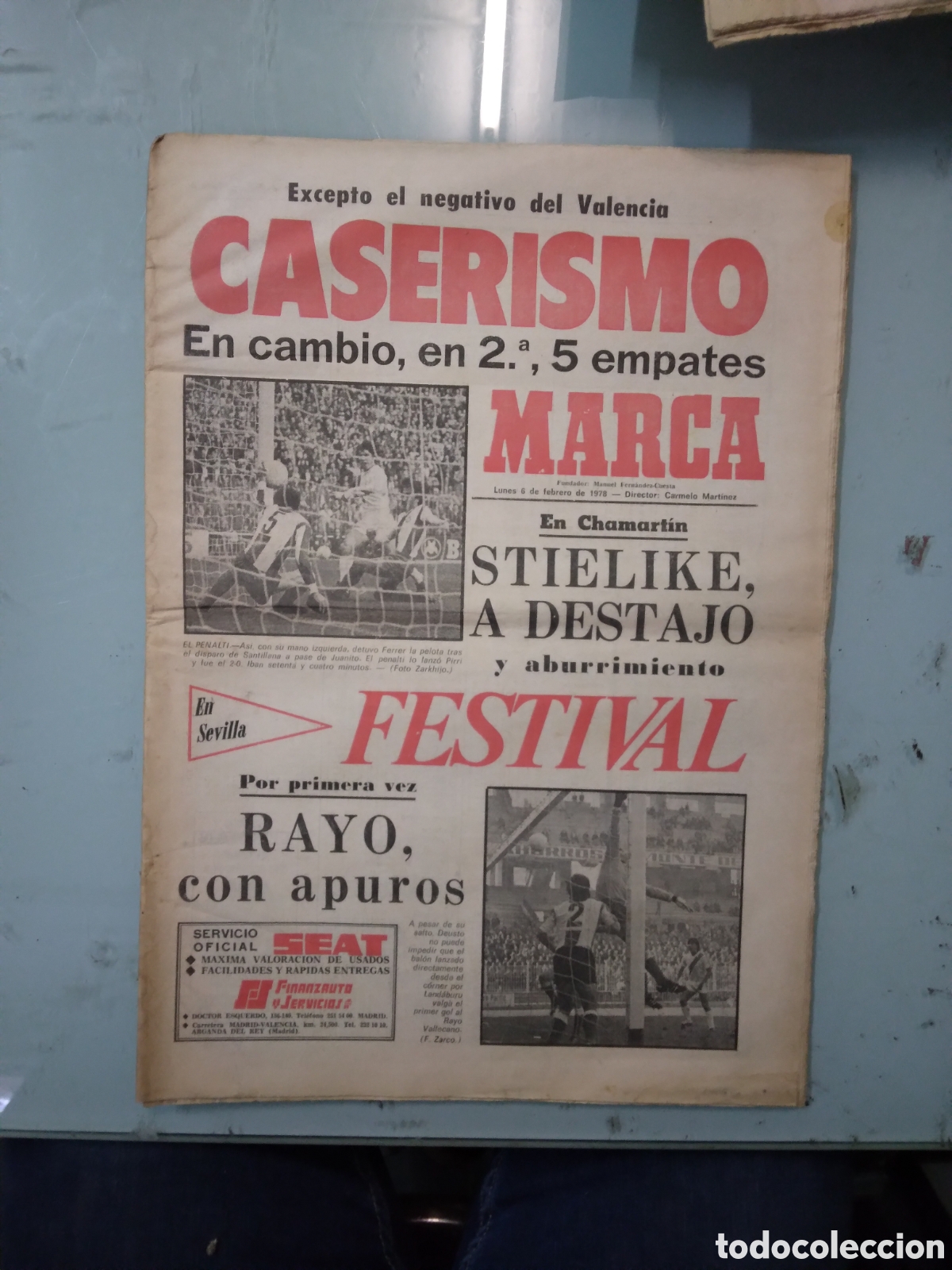 Sports collectibles: Diario Marca, 06.02.1978