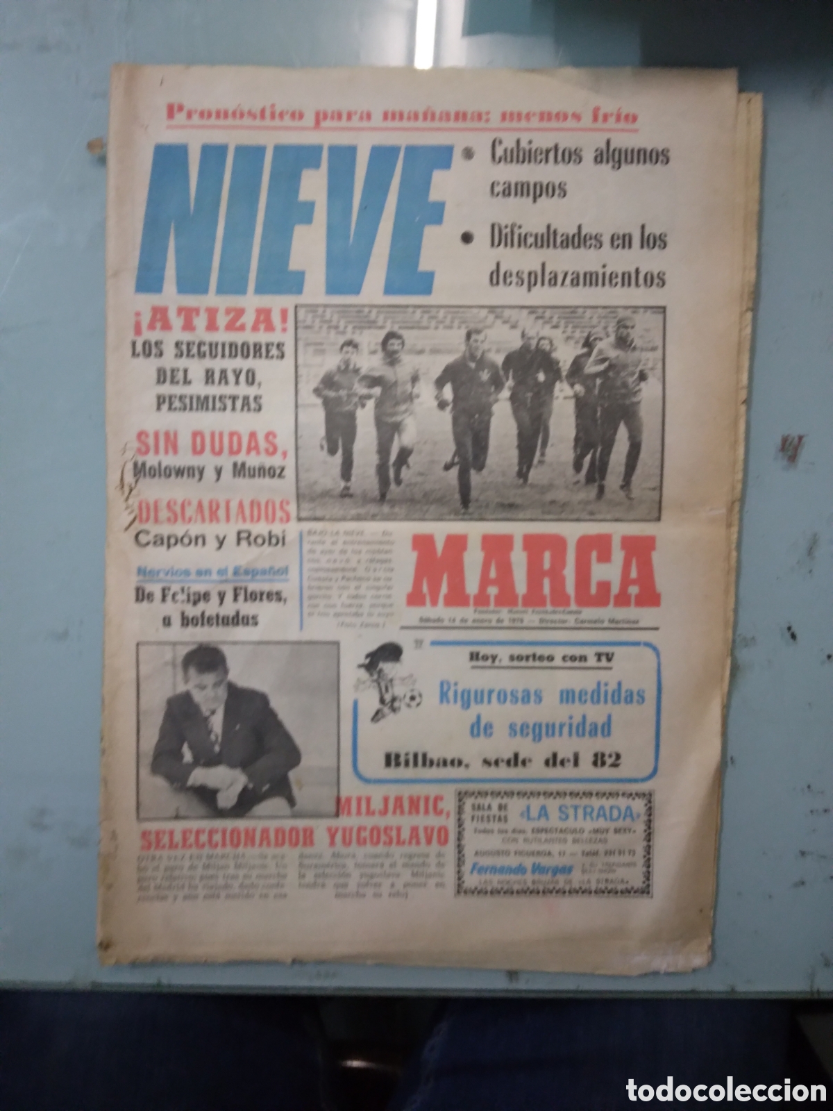 Sports collectibles: Diario Marca, 14.01.1978