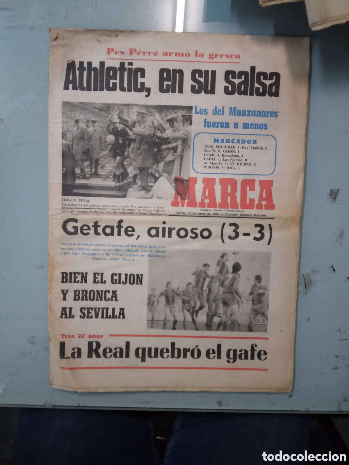Sports collectibles: Diario Marca, 19.01.1978