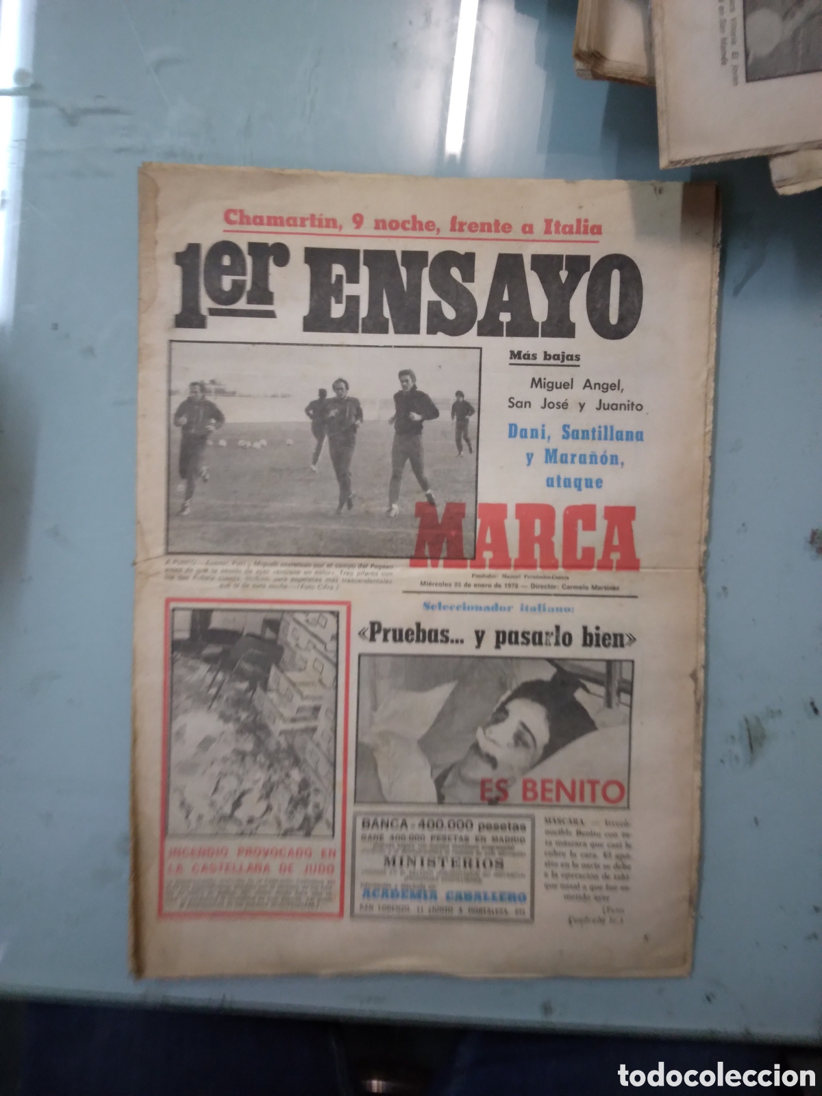 Sports collectibles: Diario Marca, 25.01.1978