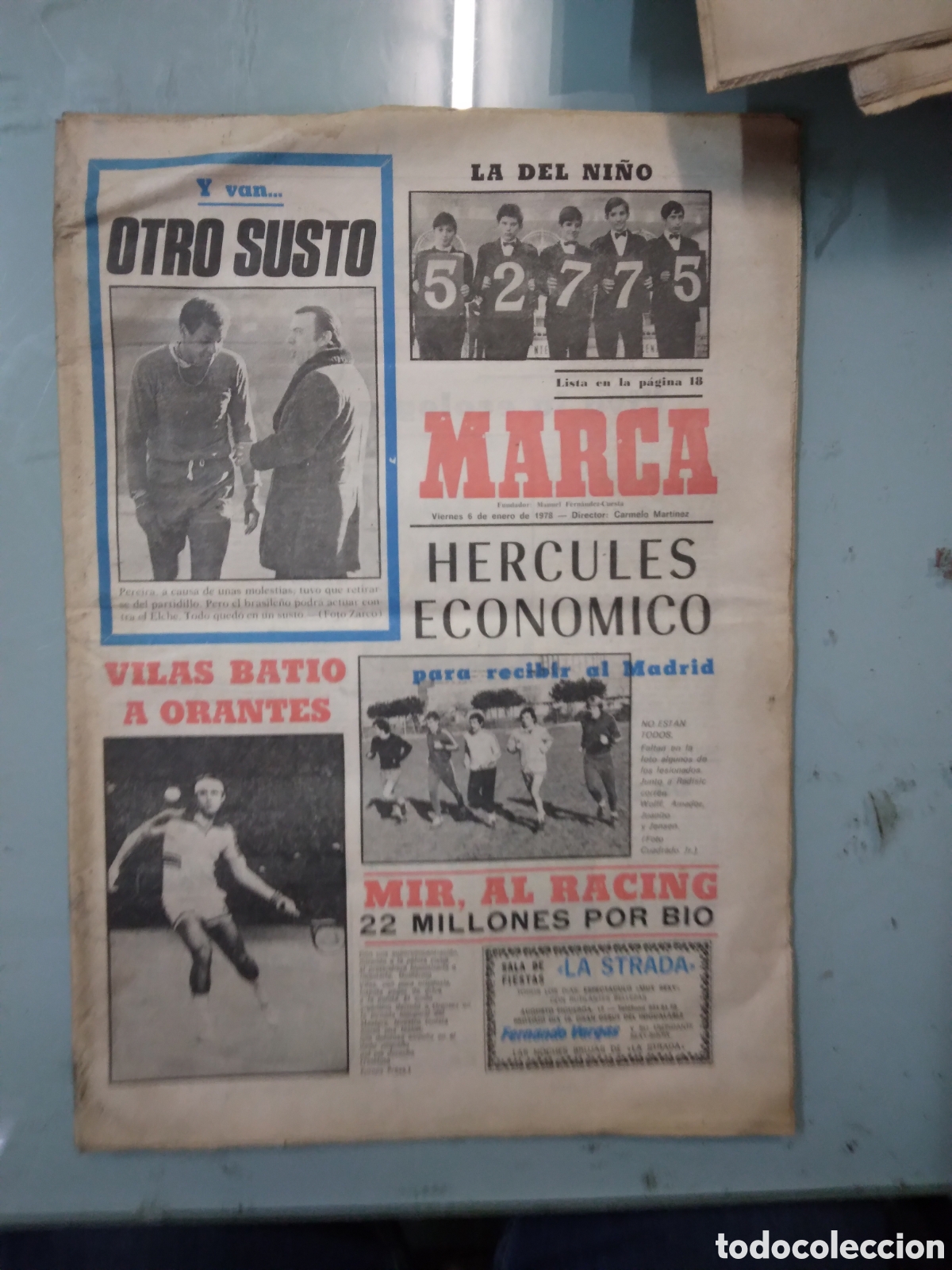 Sports collectibles: Diario Marca, 06.01.1978
