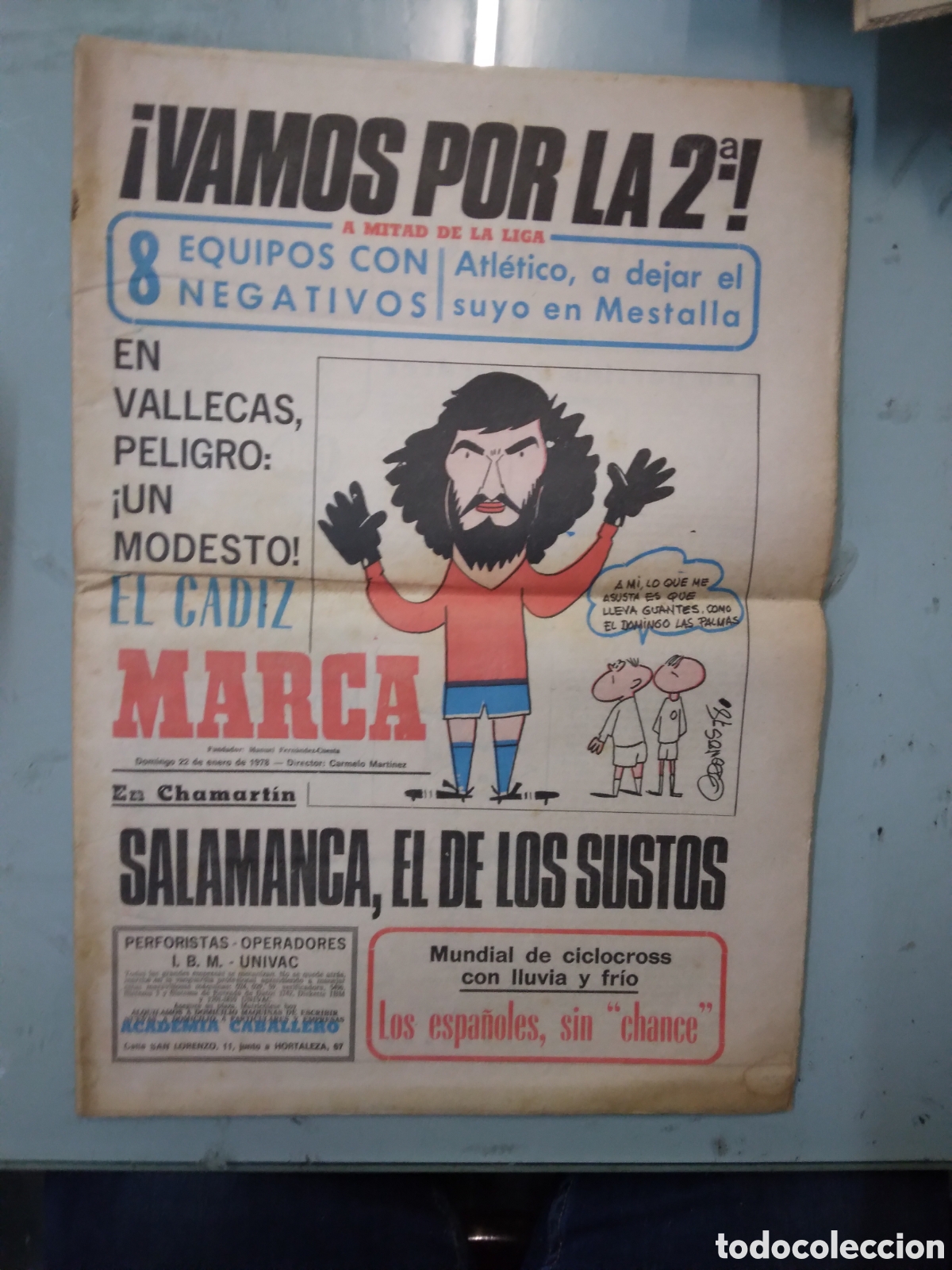 Sports collectibles: Diario Marca,22.01.1978
