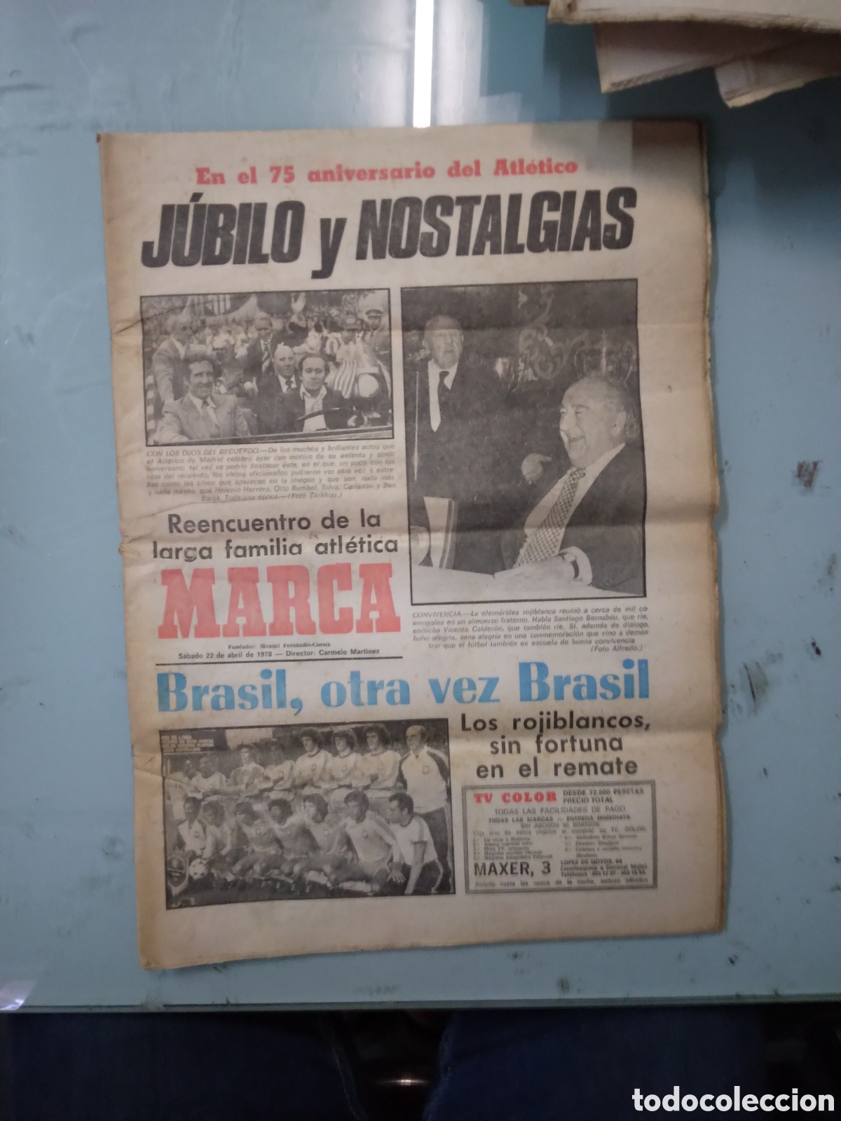 Sports collectibles: Diario Marca,22.04.1978