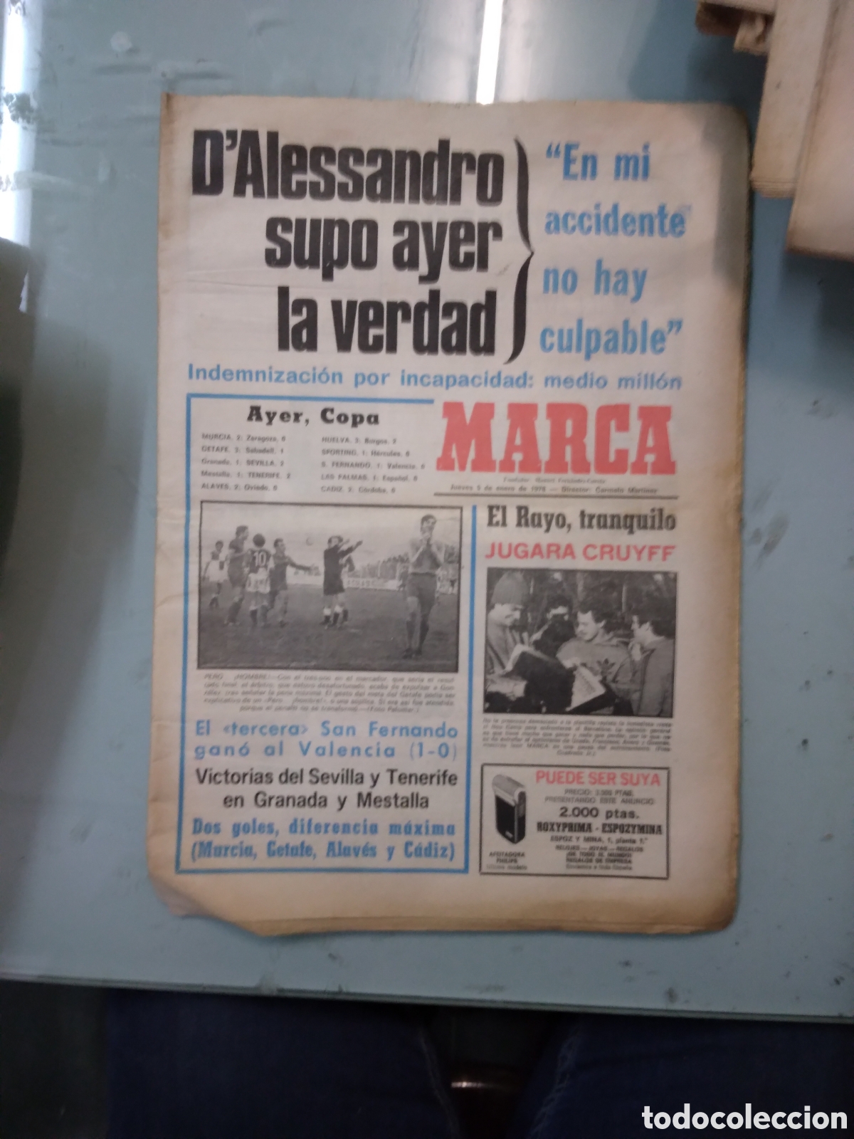 Collectionnisme sportif: Diario Marca, 05.01.1978