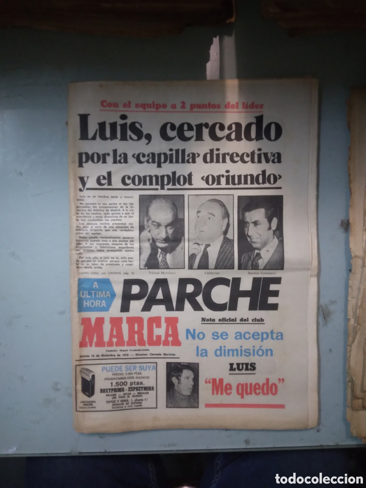 Collectionnisme sportif: Marca, 1975,16 diciembre