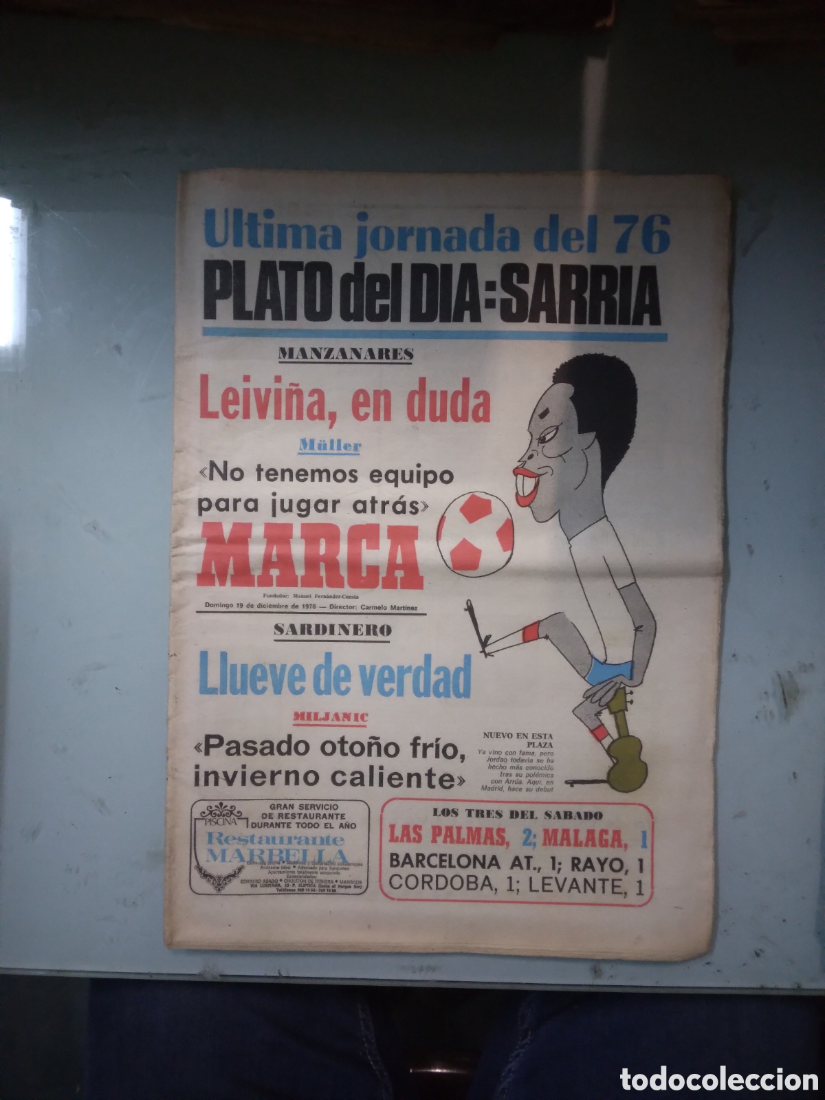 Coleccionismo deportivo: Marca, 1976, 19 diciembre - Foto 1