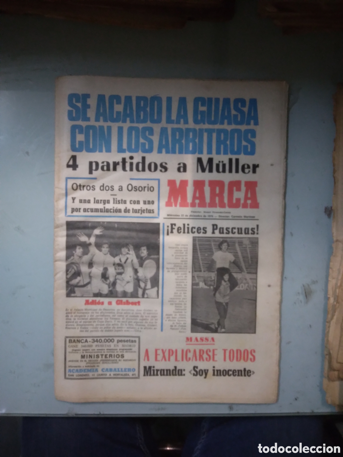 Collectionnisme sportif: Marca, 1976, 22 diciembre