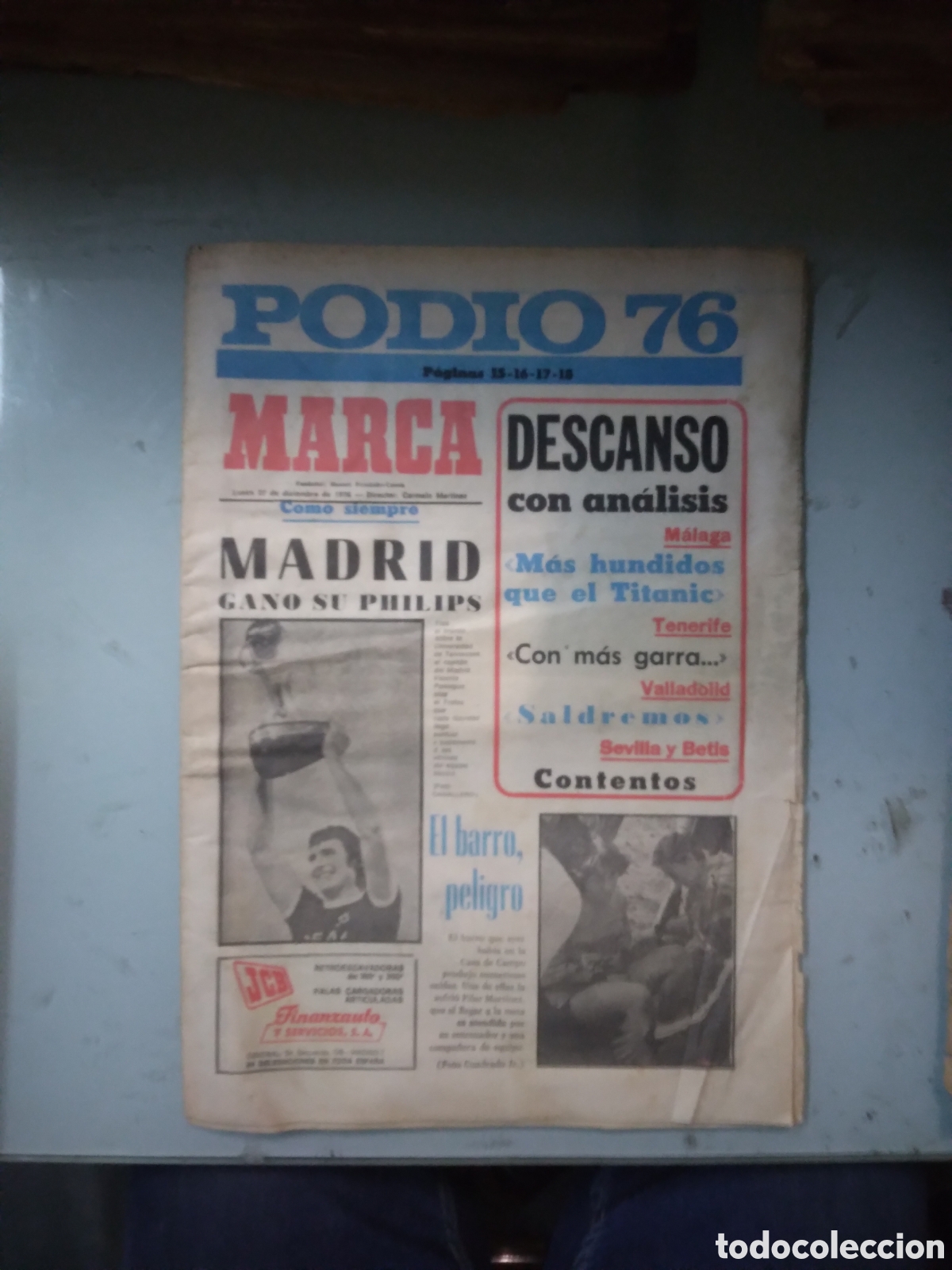 Coleccionismo deportivo: Marca, 1976, 27 diciembre - Foto 1