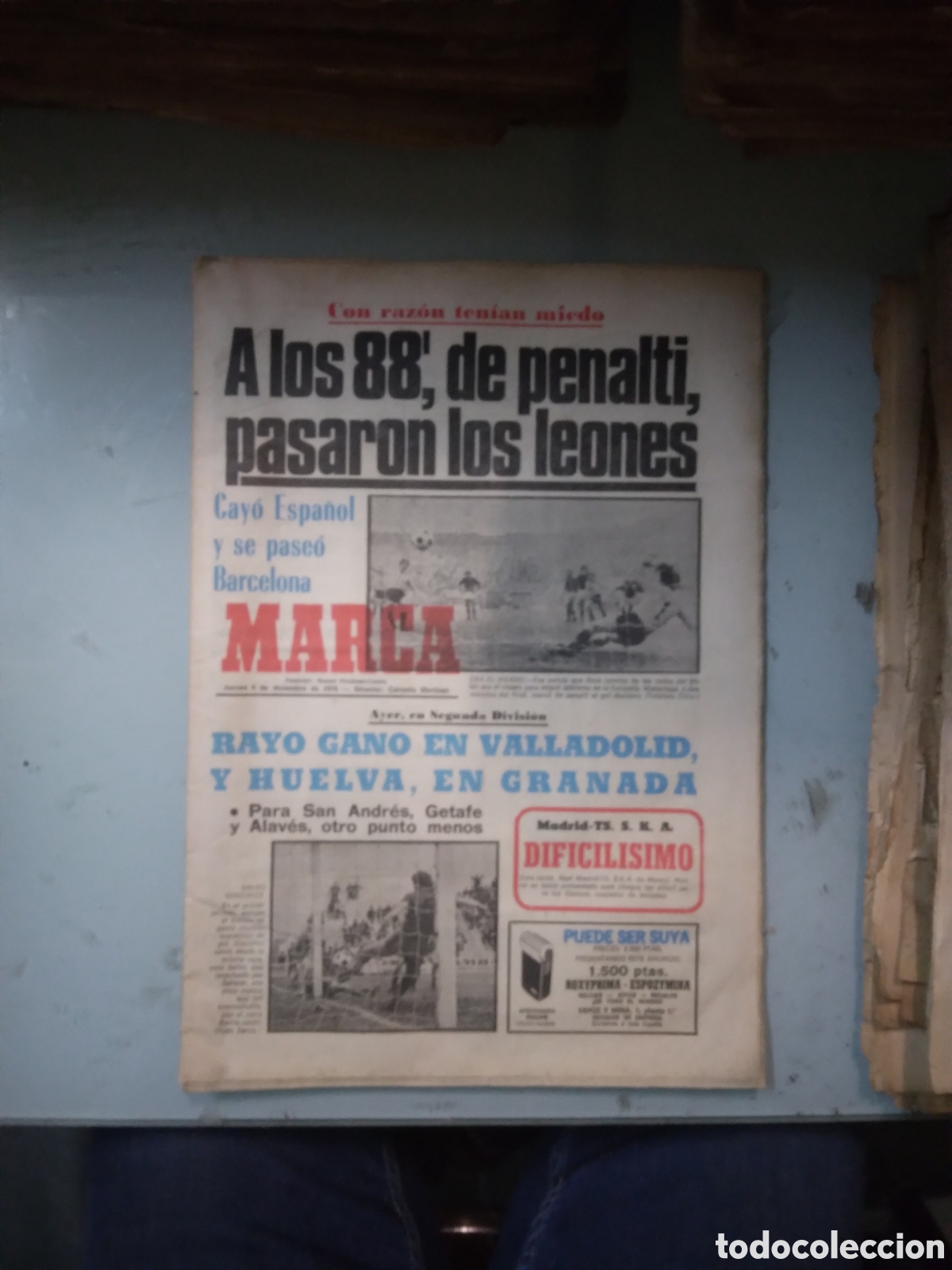 Collectionnisme sportif: Marca, 1976, 9 diciembre
