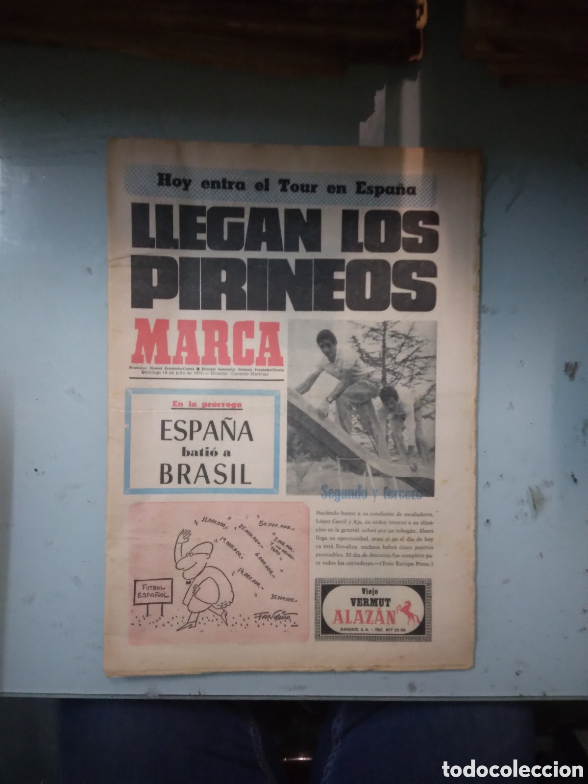 Coleccionismo deportivo: Marca, 1974,14 julio - Foto 1