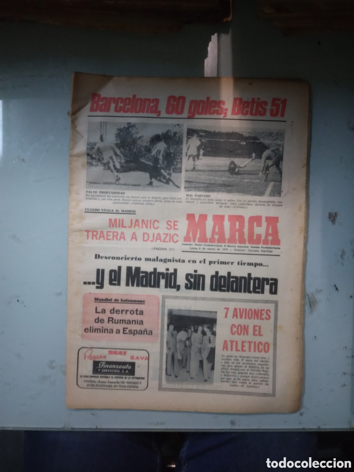 Coleccionismo deportivo: Marca, 1974,4 marzo - Foto 1