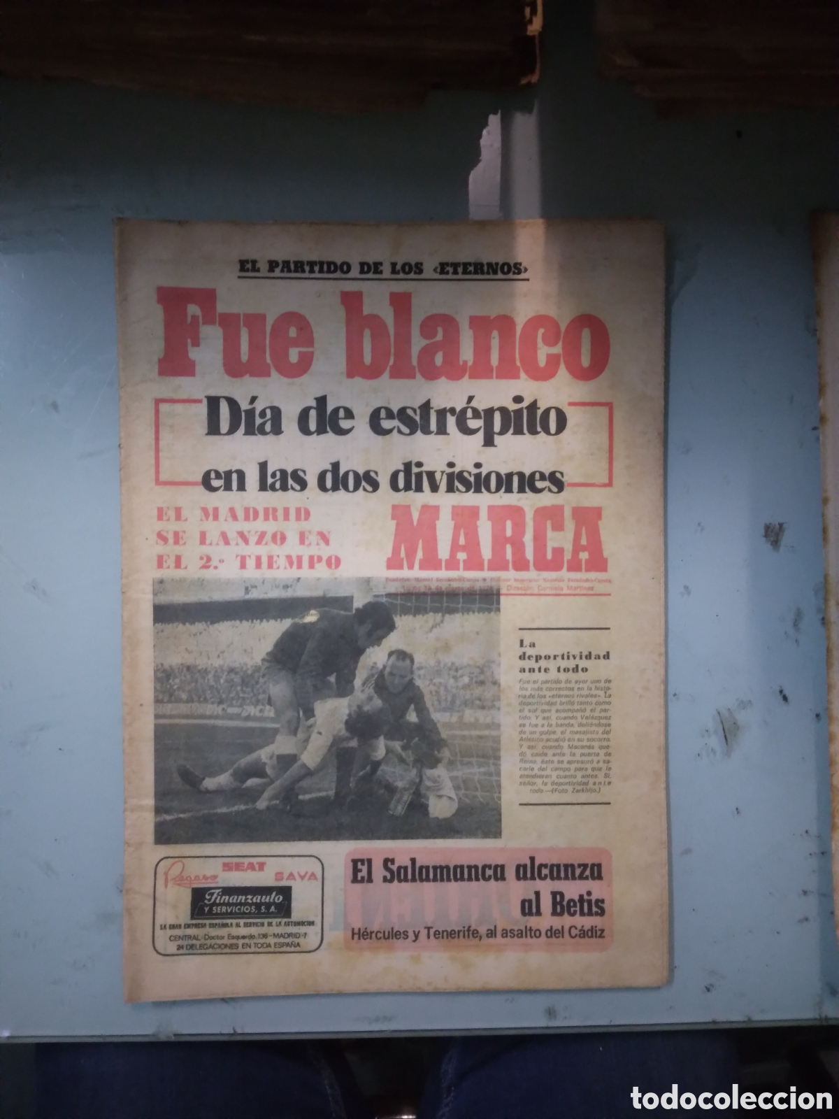 Coleccionismo deportivo: Marca, 1974,18 marzo - Foto 1