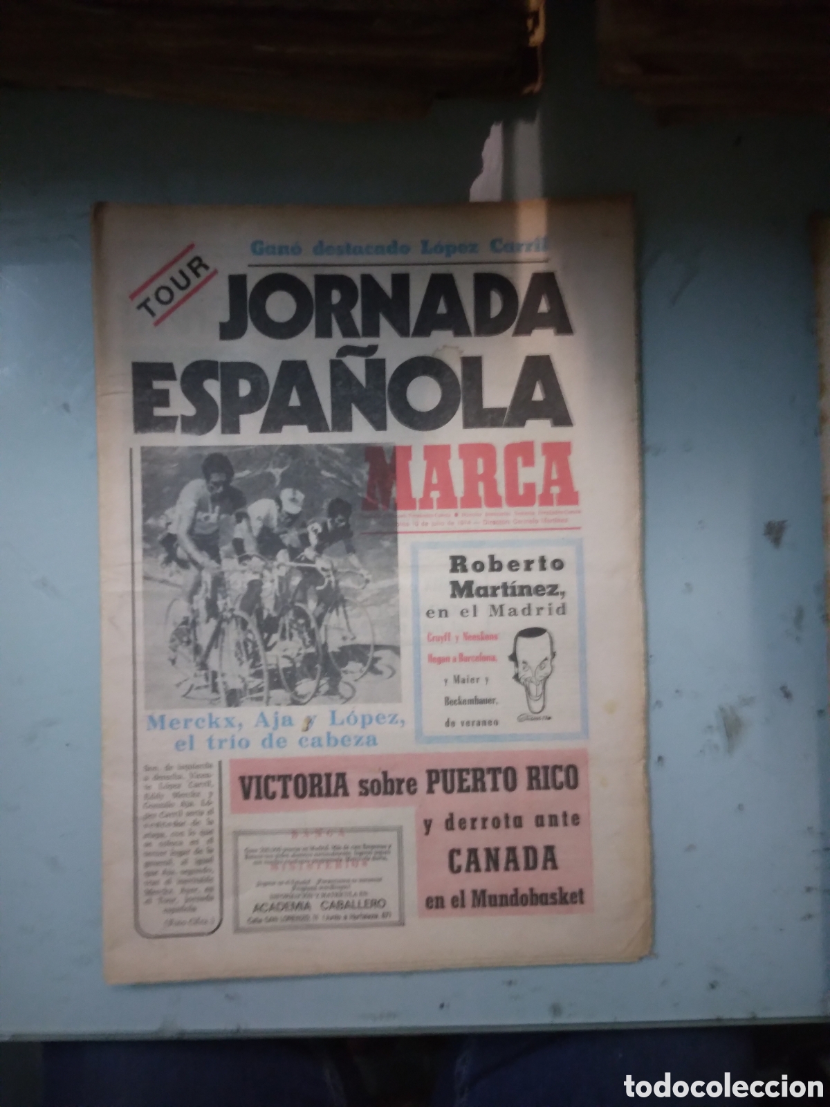 Collectionnisme sportif: Marca, 1974, 10 julio