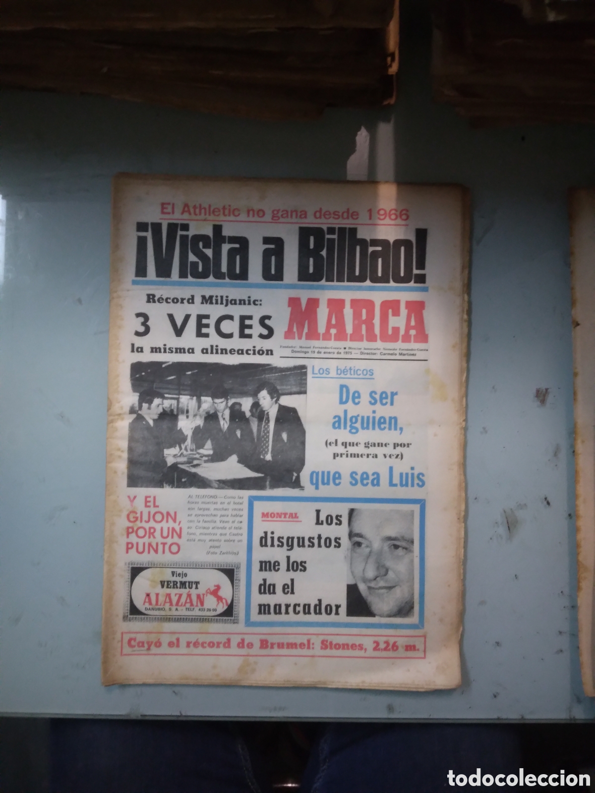 Collectionnisme sportif: Marca, 1975, 19 enero