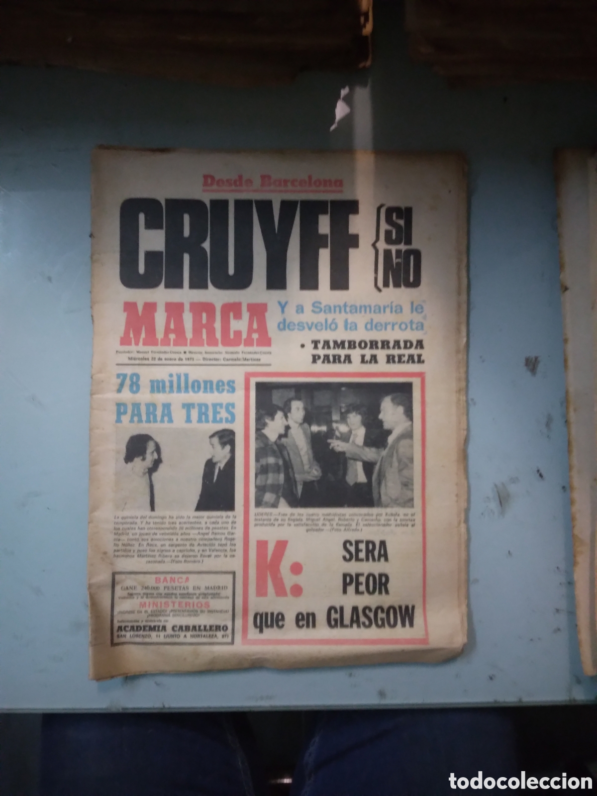 Coleccionismo deportivo: Marca, 1975, 22 enero - Foto 1