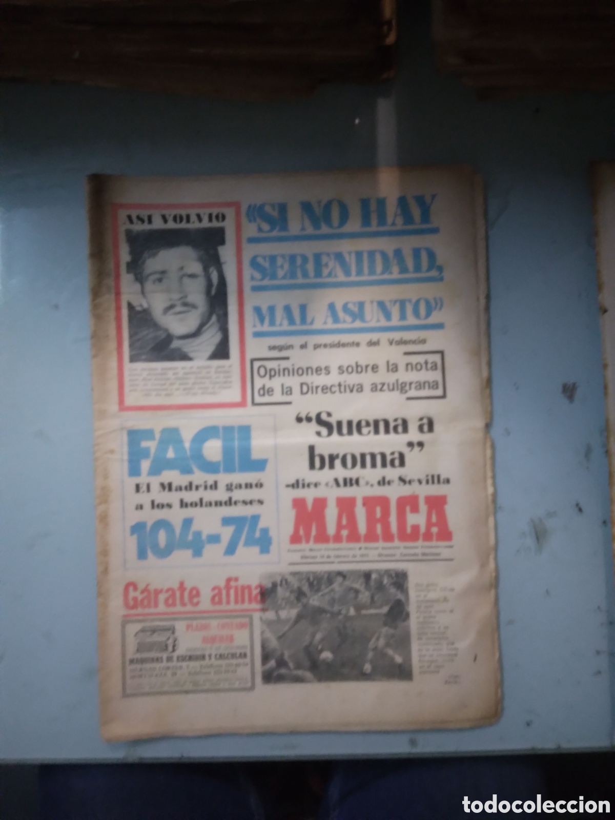 Collectionnisme sportif: Marca, 1975, 14 febrero
