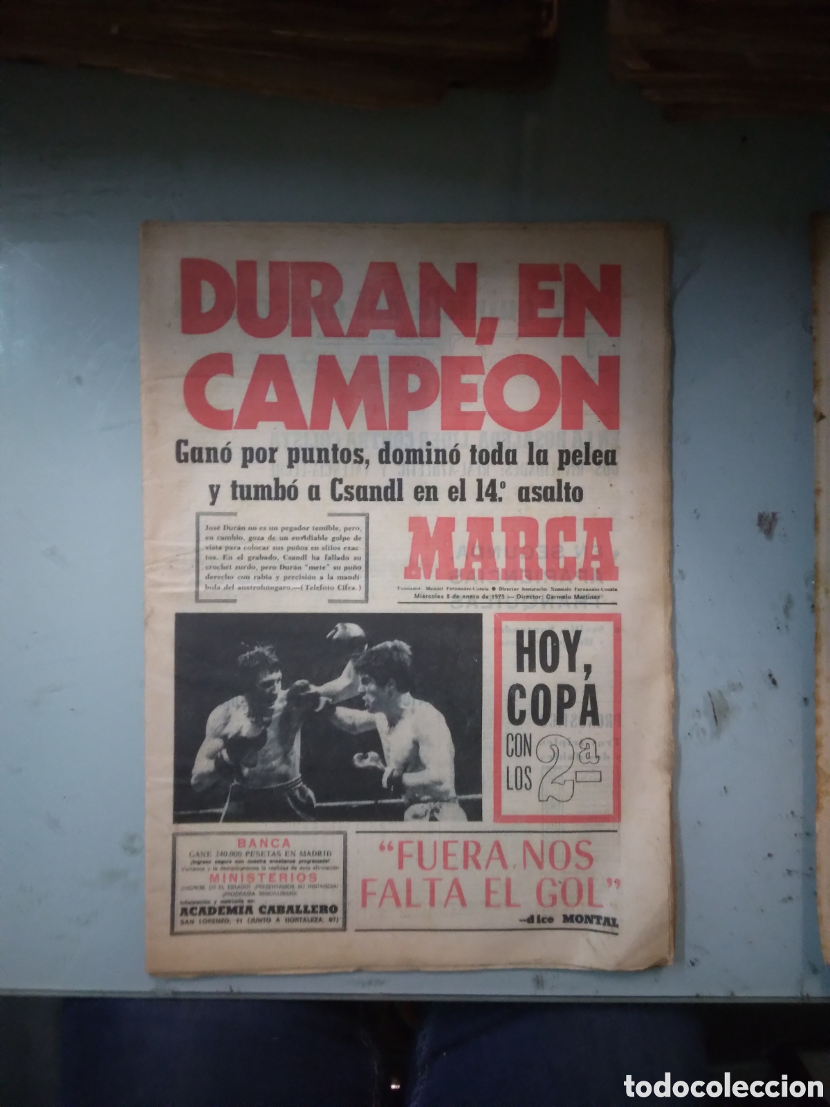 Collectionnisme sportif: Marca, 1975, 8 enero