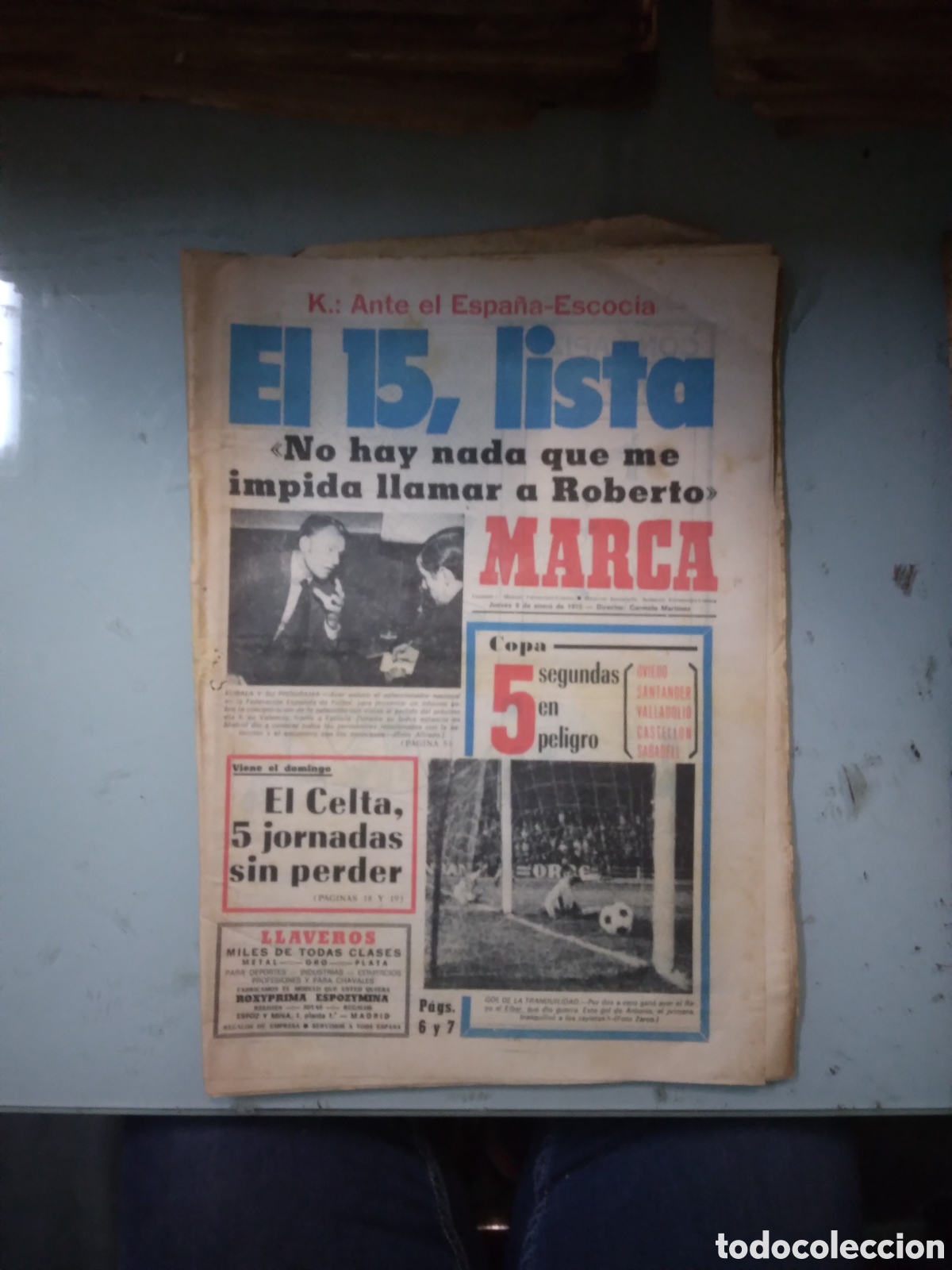 Coleccionismo deportivo: Marca, 1975, 9 enero - Foto 1