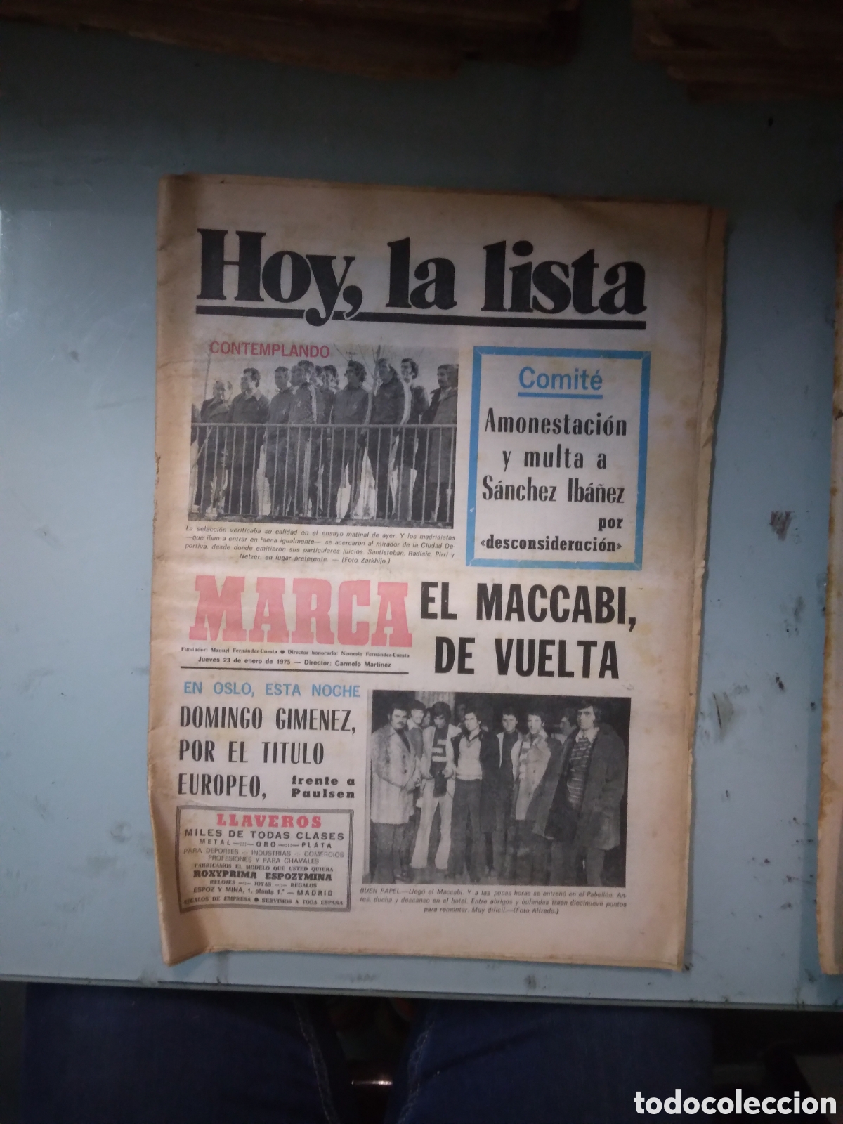 Collectionnisme sportif: Marca, 1975, 23 enero