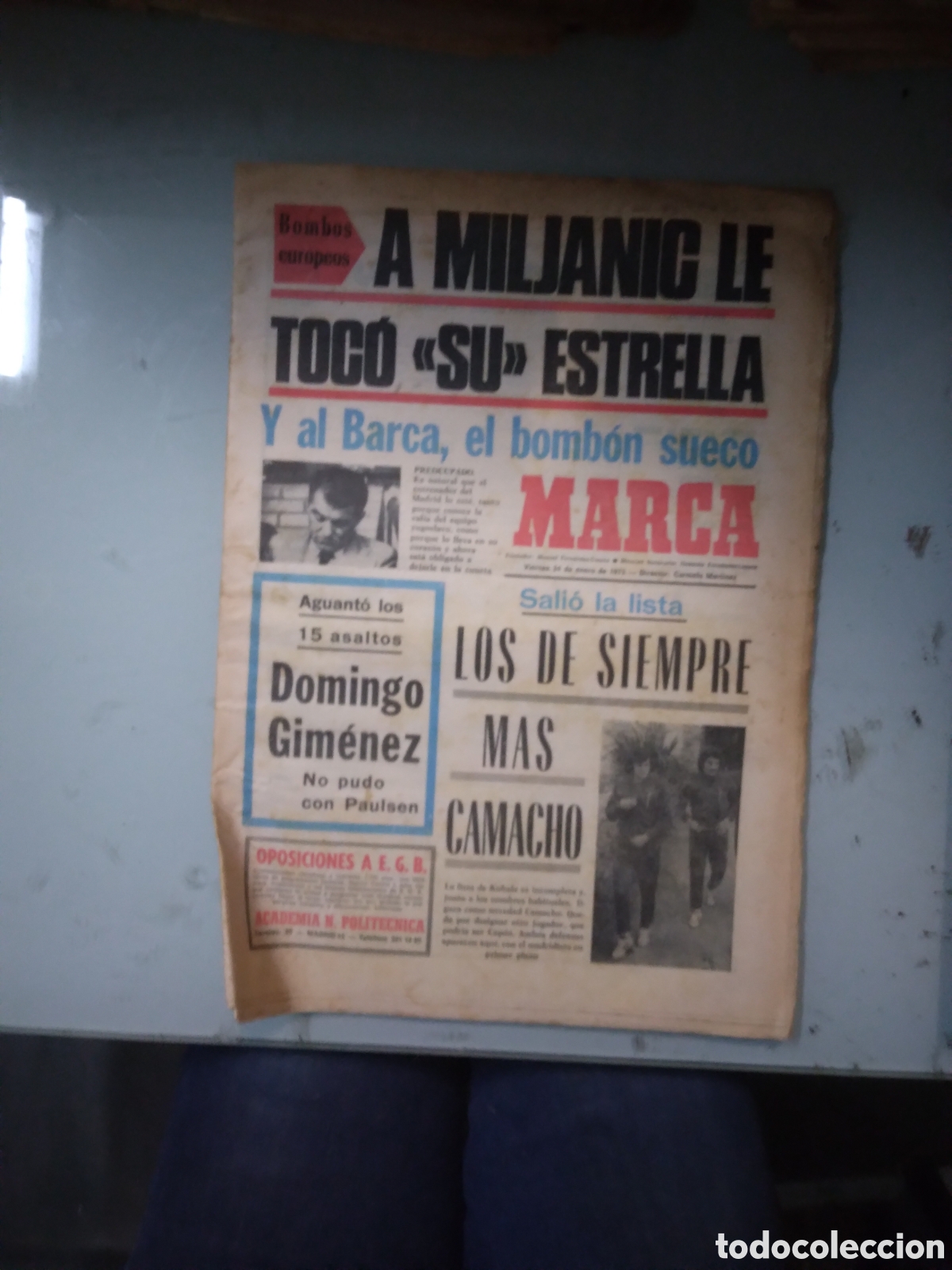 Collectionnisme sportif: Marca, 1975, 24 enero