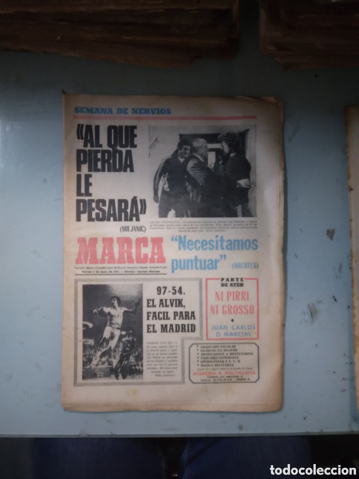 Coleccionismo deportivo: Marca, 1975, 3 enero - Foto 1