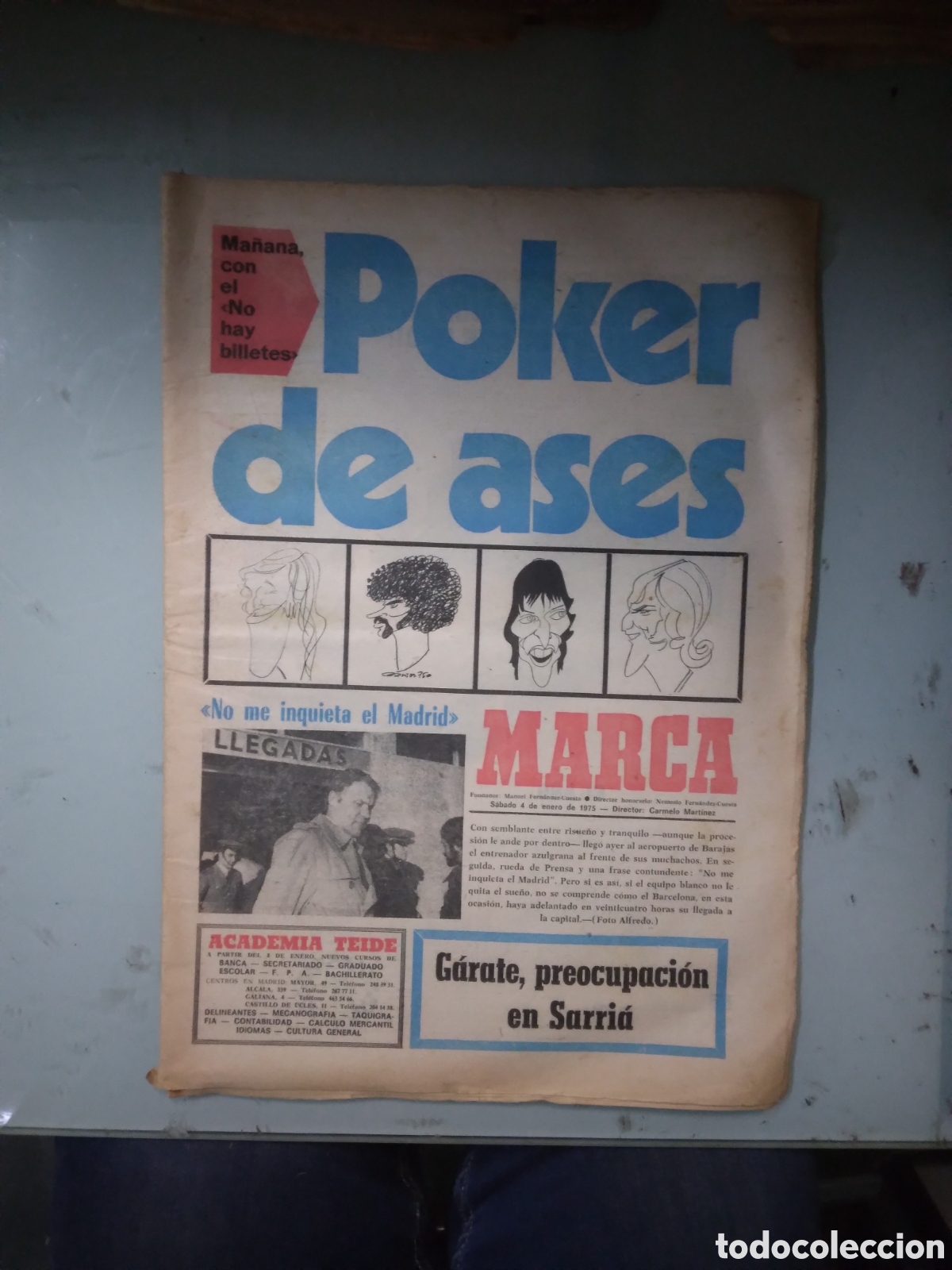Coleccionismo deportivo: Marca, 1975, 4 enero - Foto 1