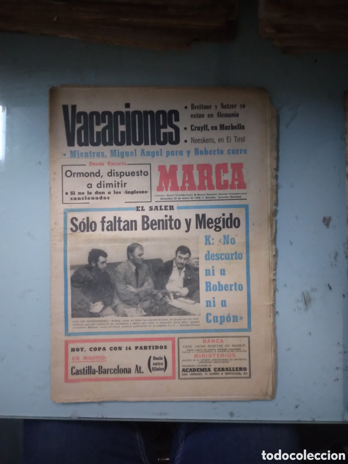 Collectionnisme sportif: Marca, 1975, 29 enero