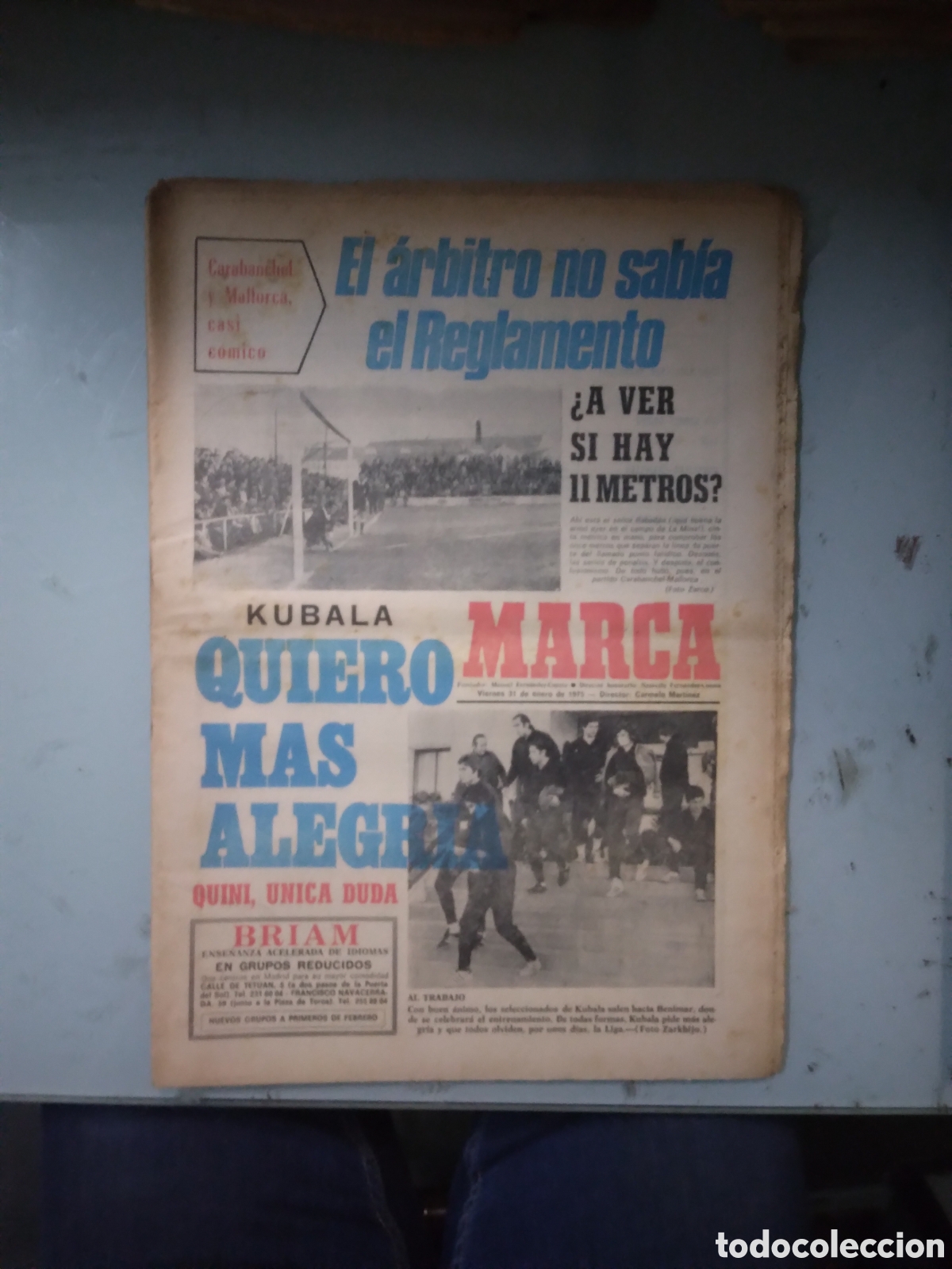 Collectionnisme sportif: Marca, 1975, 31 enero