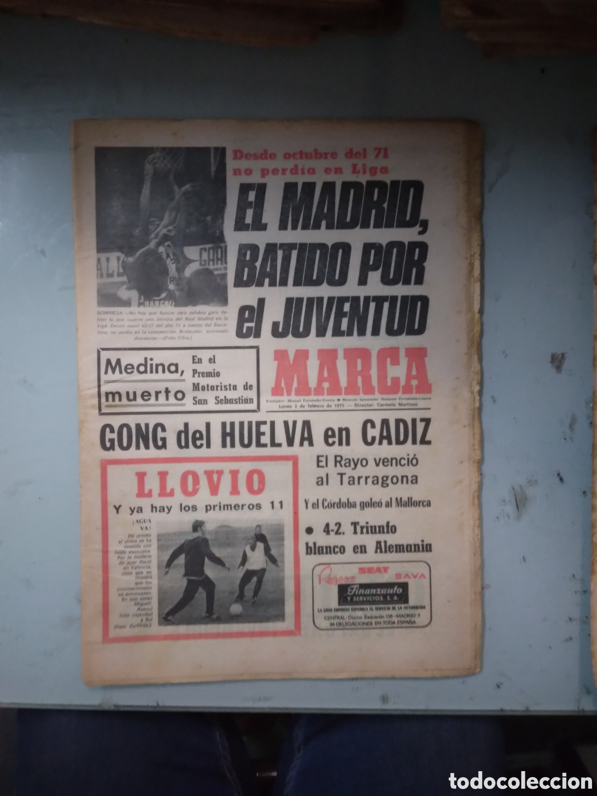 Collectionnisme sportif: Marca, 1975, 3 febrero