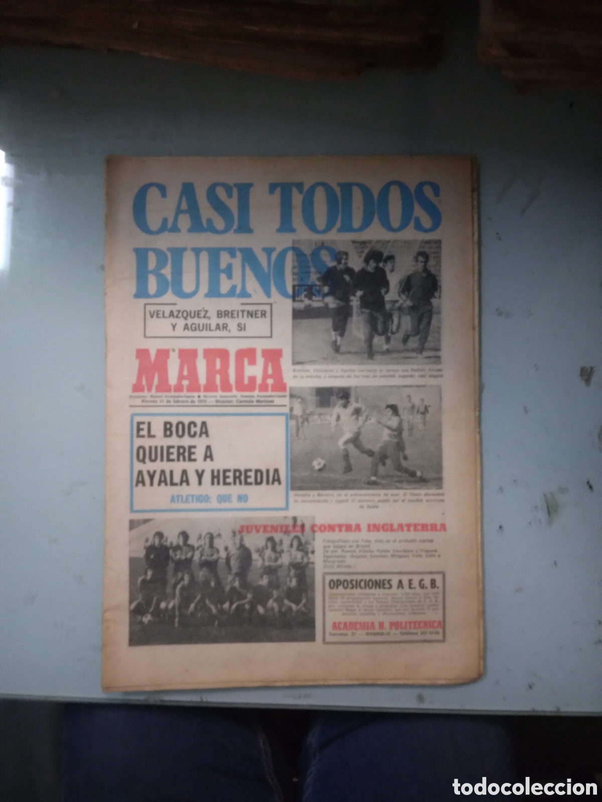 Collectionnisme sportif: Marca, 1975, 21 febrero