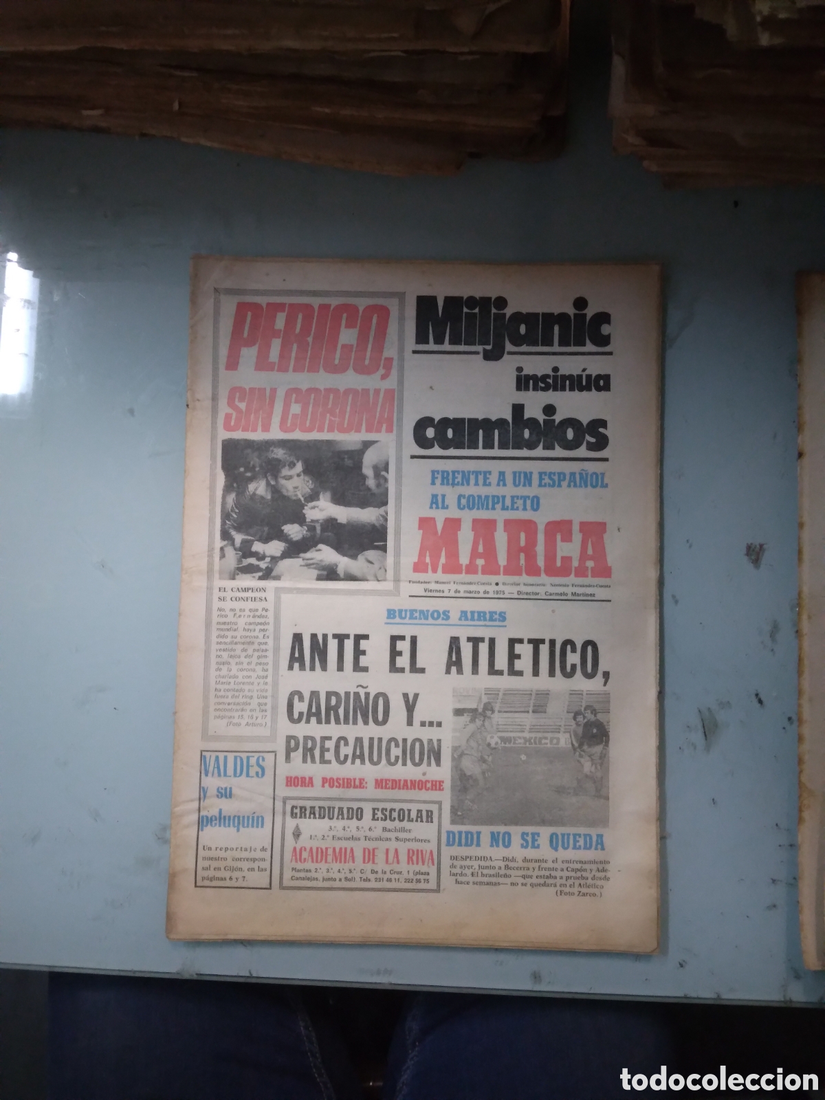 Collectionnisme sportif: Marca, 1975, 7 marzo