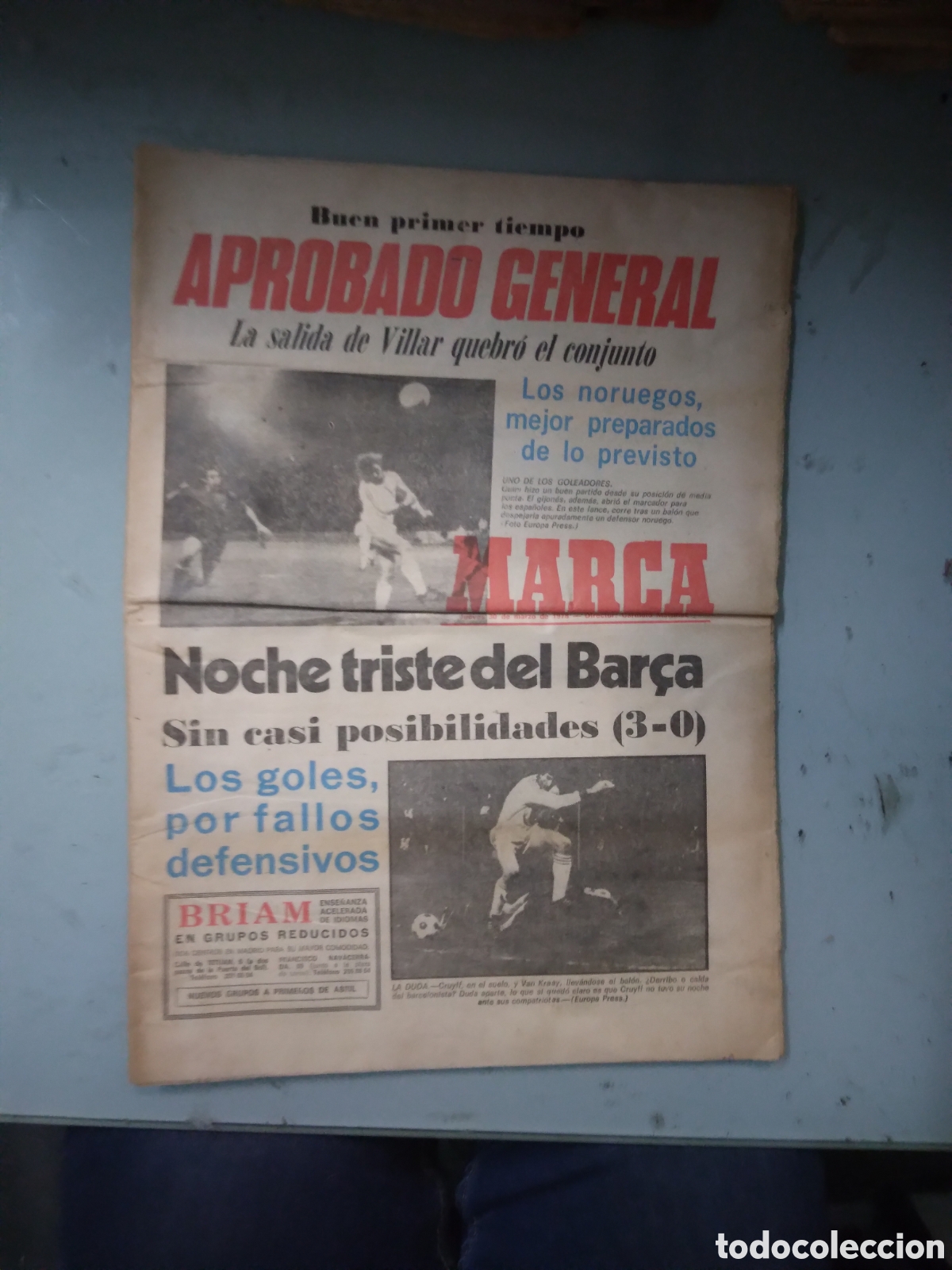 Collectionnisme sportif: Marca, 1975, 30 marzo
